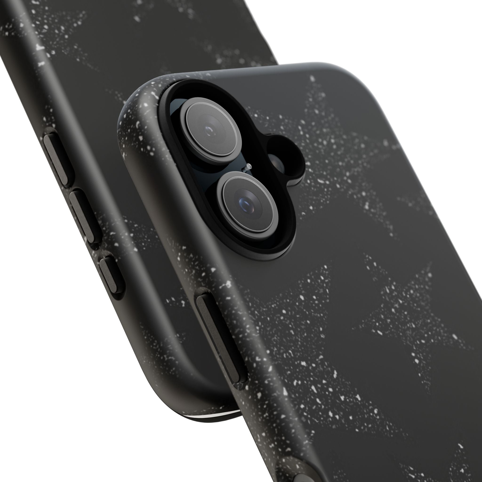 Glitter Star Tough Case — Black Sparkle Phone Protection