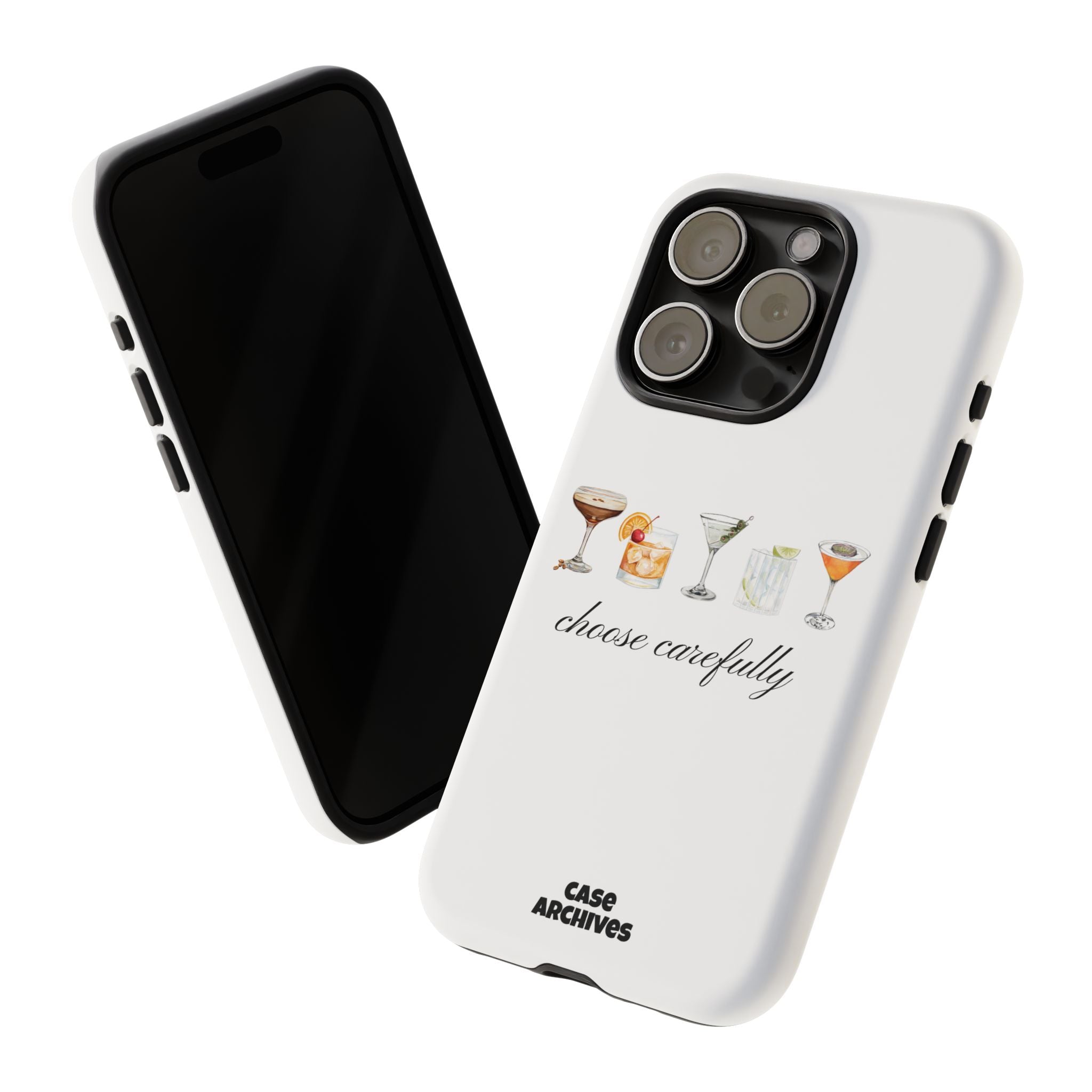 Choose Carefully cocktail illustrations Tough Case | phone cover, bar drink design