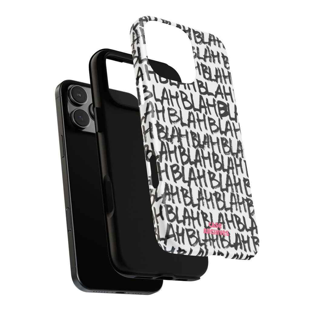 Phone Case — 'BLAH BLAH' Graffiti Text Protective Tough Case
