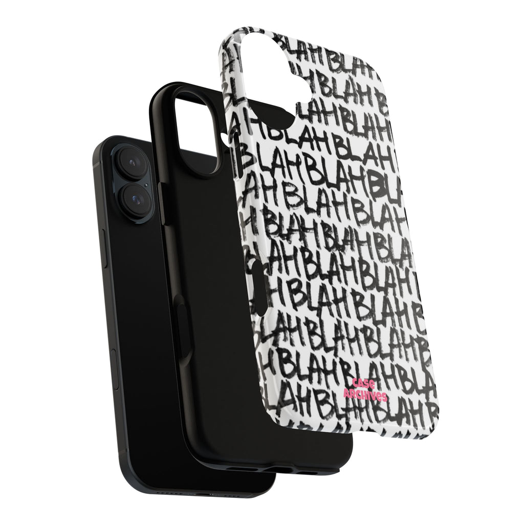 Phone Case — 'BLAH BLAH' Graffiti Text Protective Tough Case