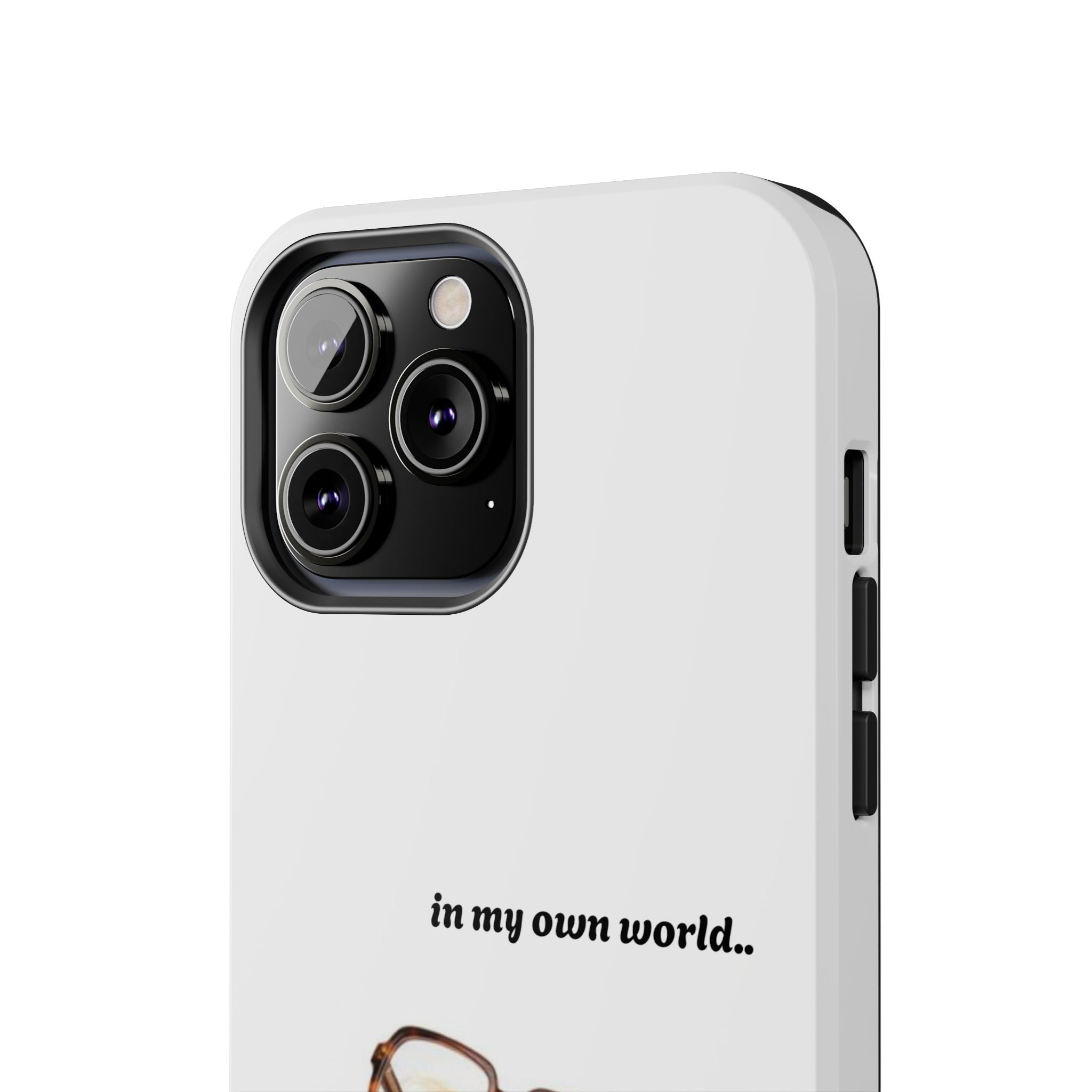 "In My Own World" Cute Dog Design, Durable Protective iPhone Case