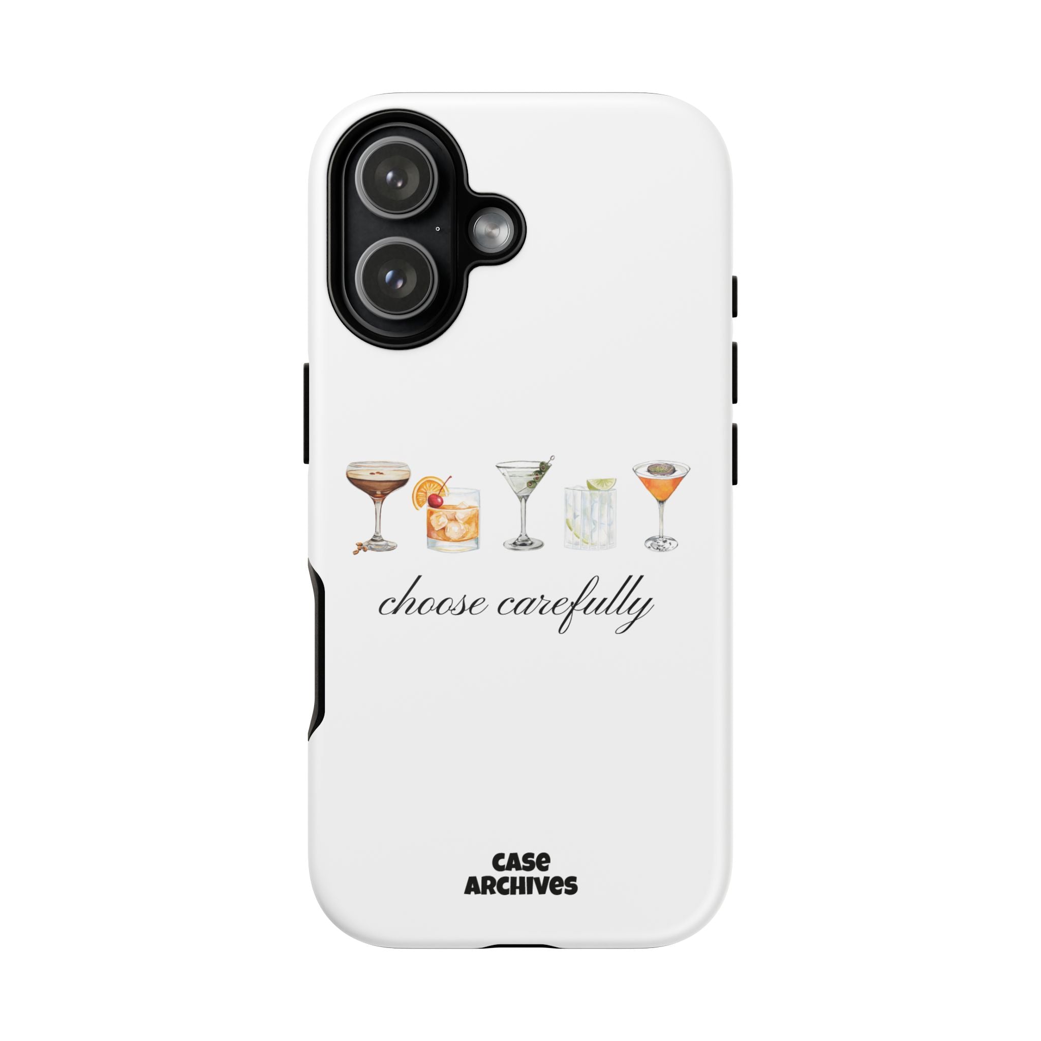 Choose Carefully cocktail illustrations Tough Case | phone cover, bar drink design