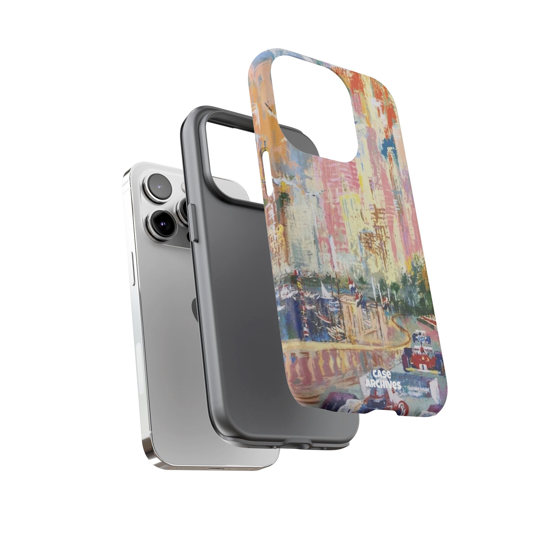 Racing Cityscape Phone Case — Vintage Grand Prix Art Protective Cover