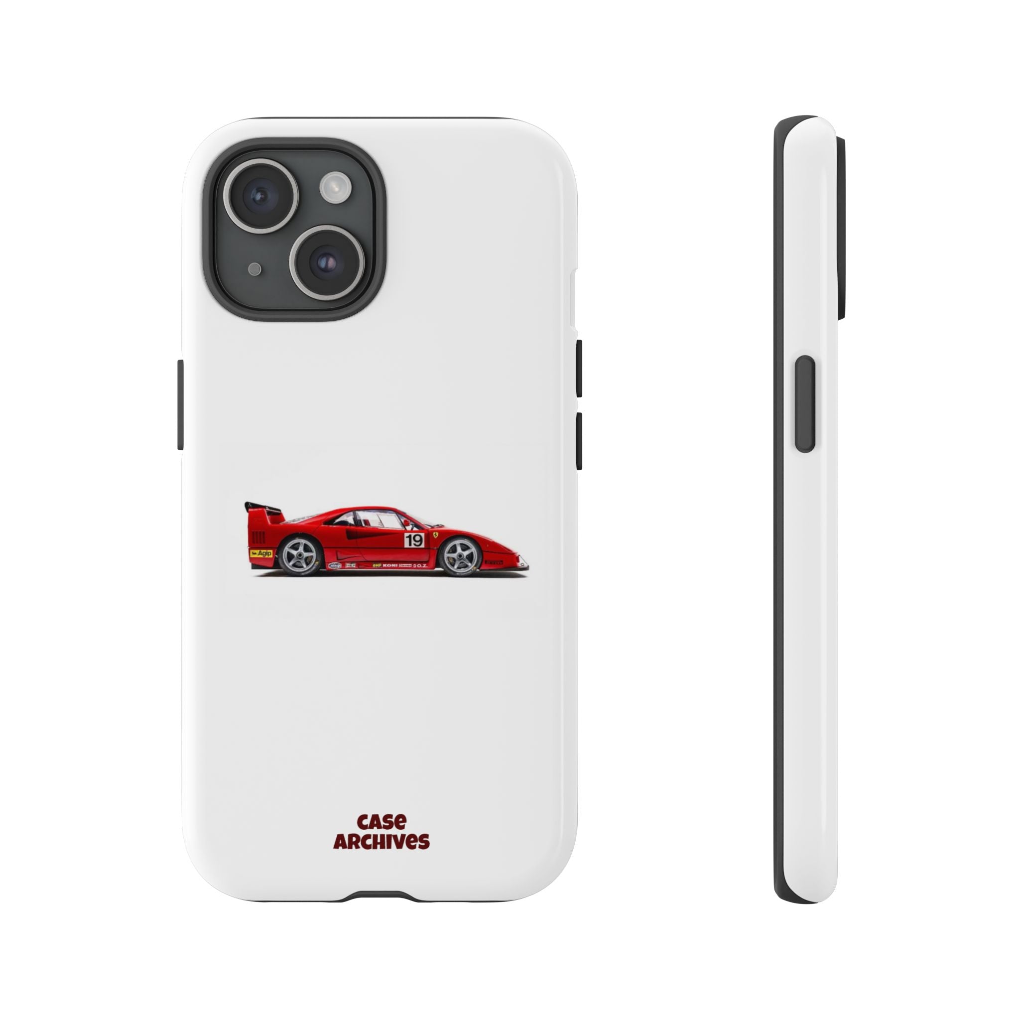 Phone Case — Red Vintage Race Car Design (Case Archives)