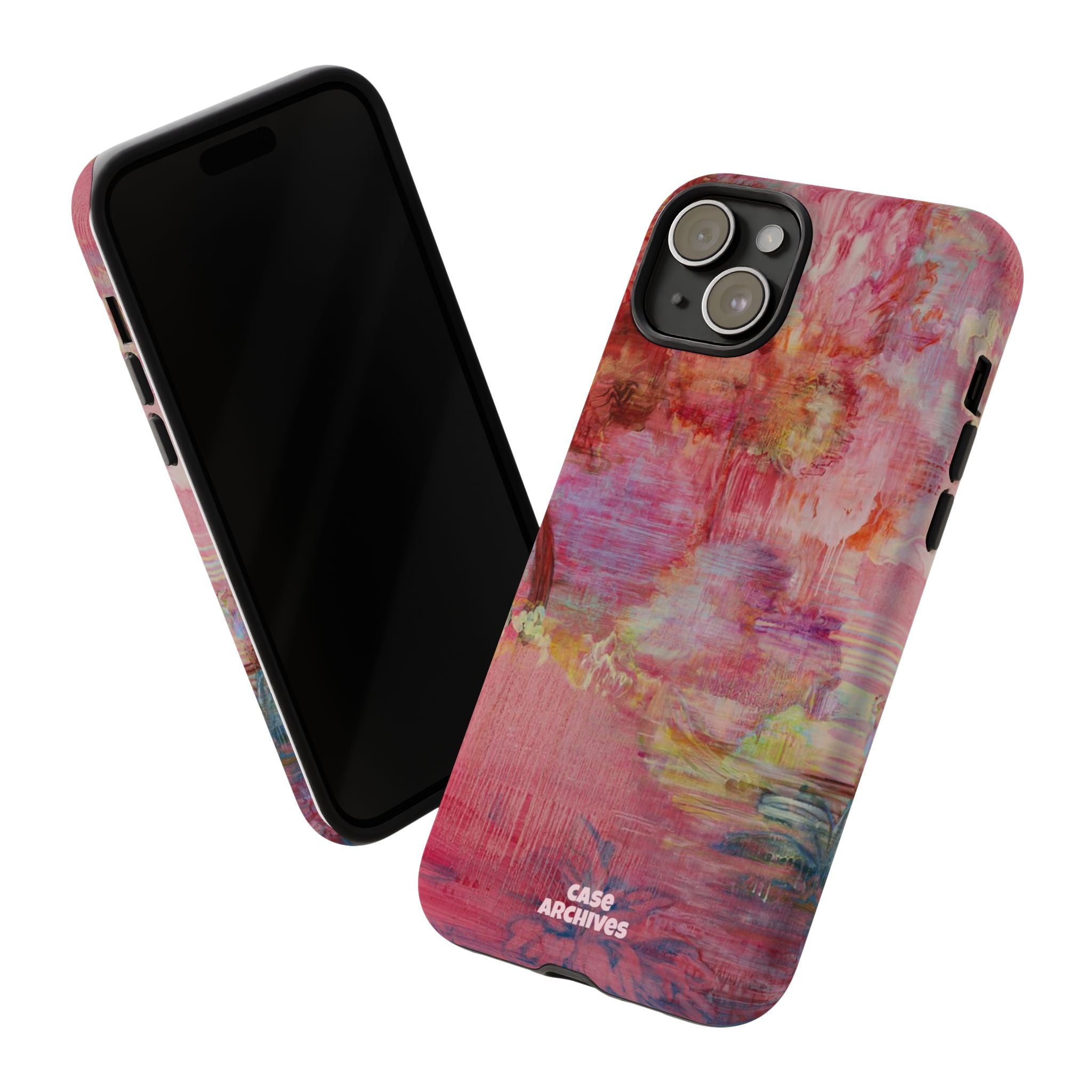 Floral Pink Abstract Phone Case — Tough Durable iPhone Cover
