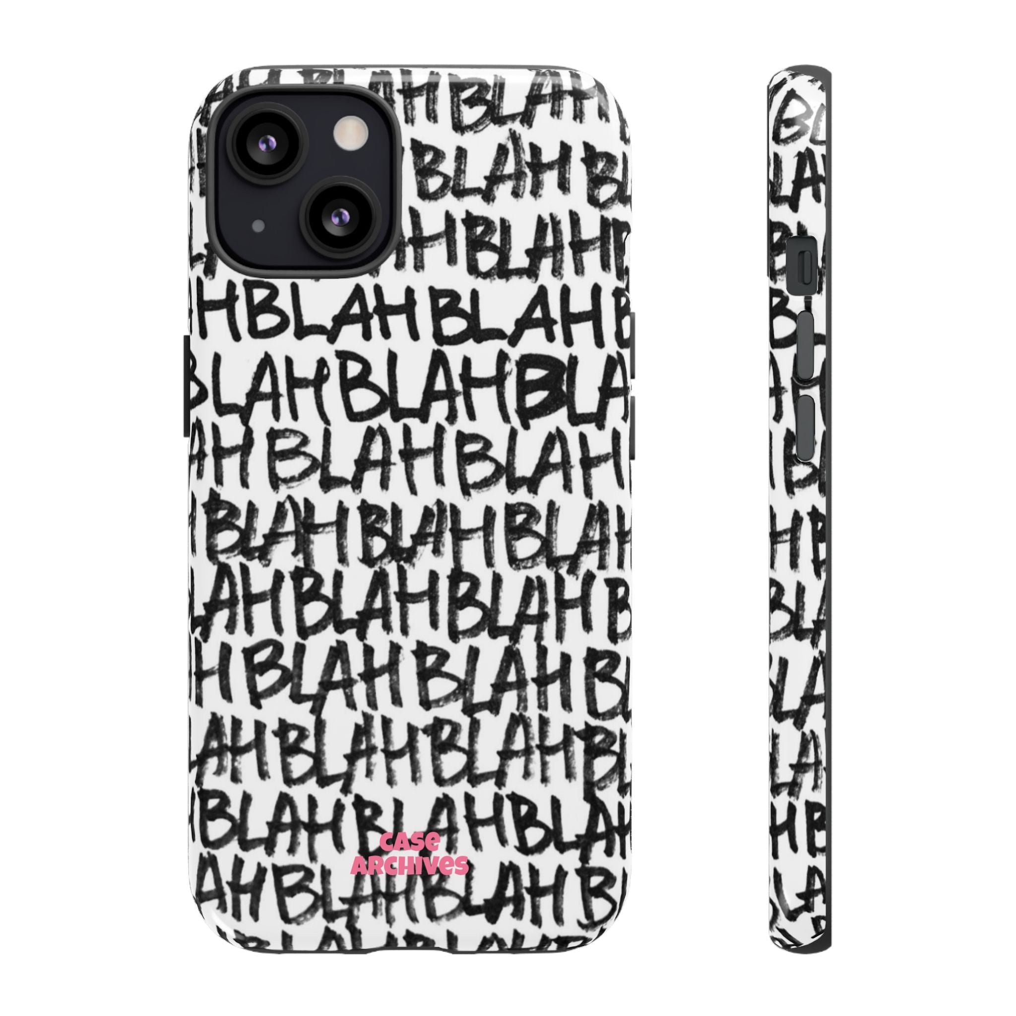 Phone Case — 'BLAH BLAH' Graffiti Text Protective Tough Case