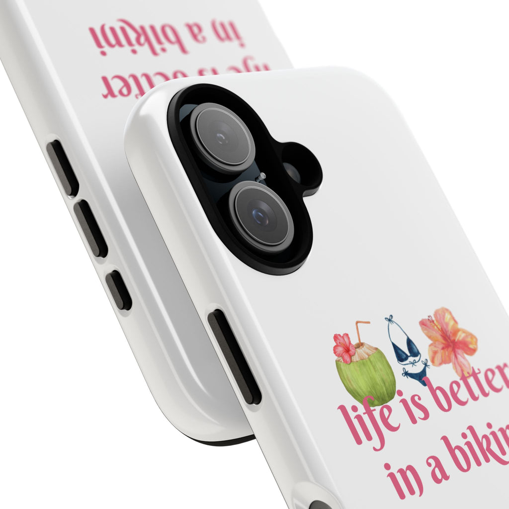 Phone Case — "Life Is Better in a Bikini" Tropical Summer Design