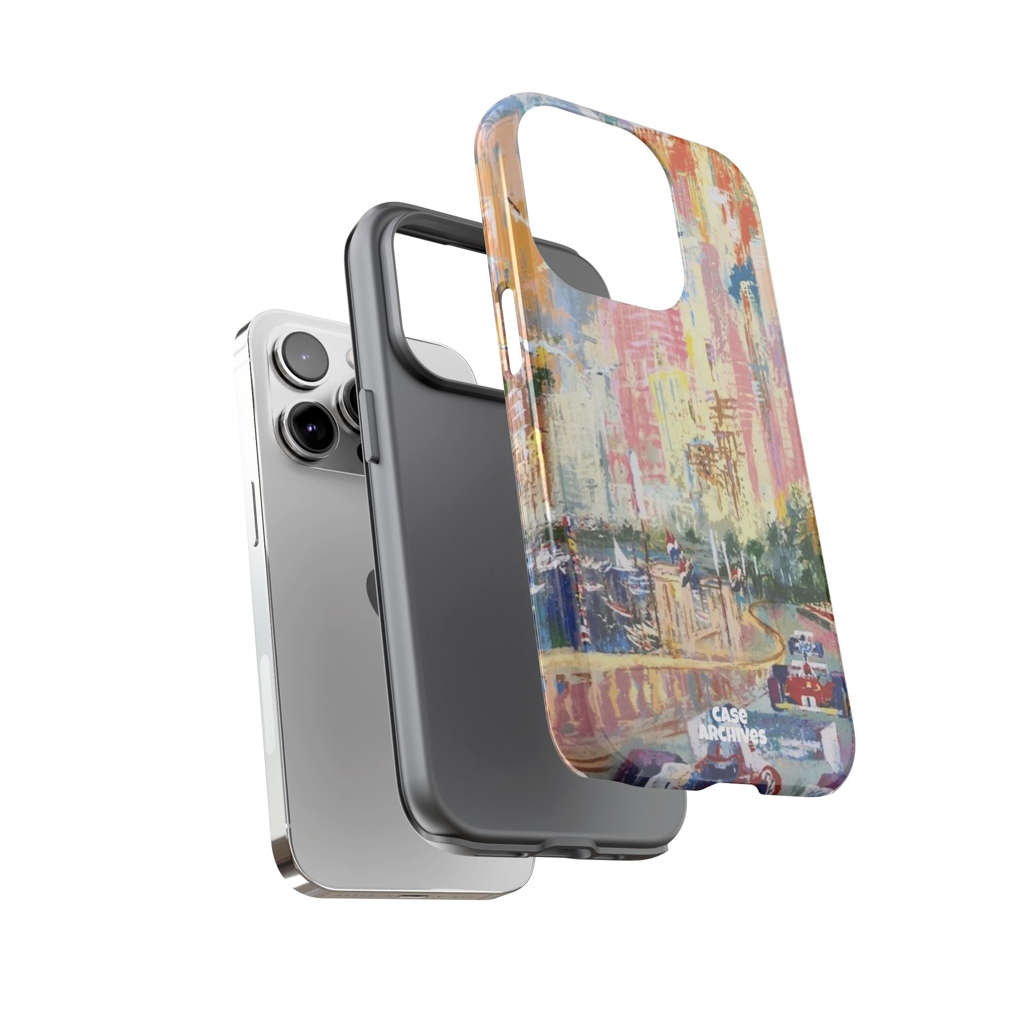 Racing Cityscape Phone Case — Vintage Grand Prix Art Protective Cover