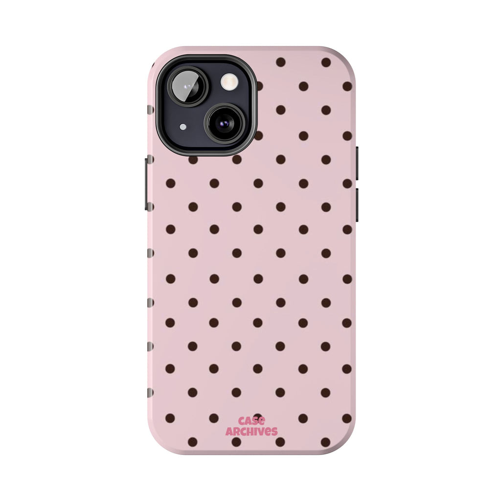 Pink polka dot Tough Phone Case – Slim Protective iPhone Cover