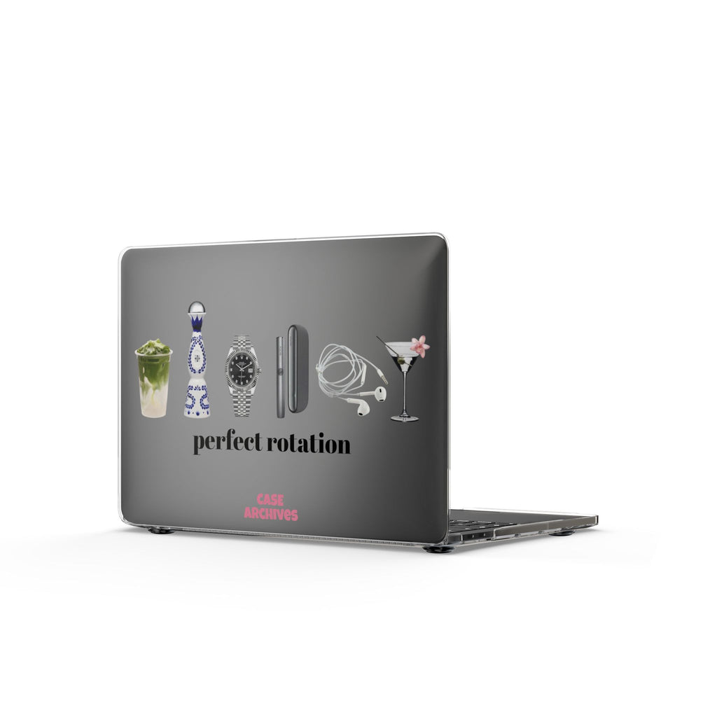 Clear MacBook Case — "Perfect Rotation" Cocktail & Accessories Design