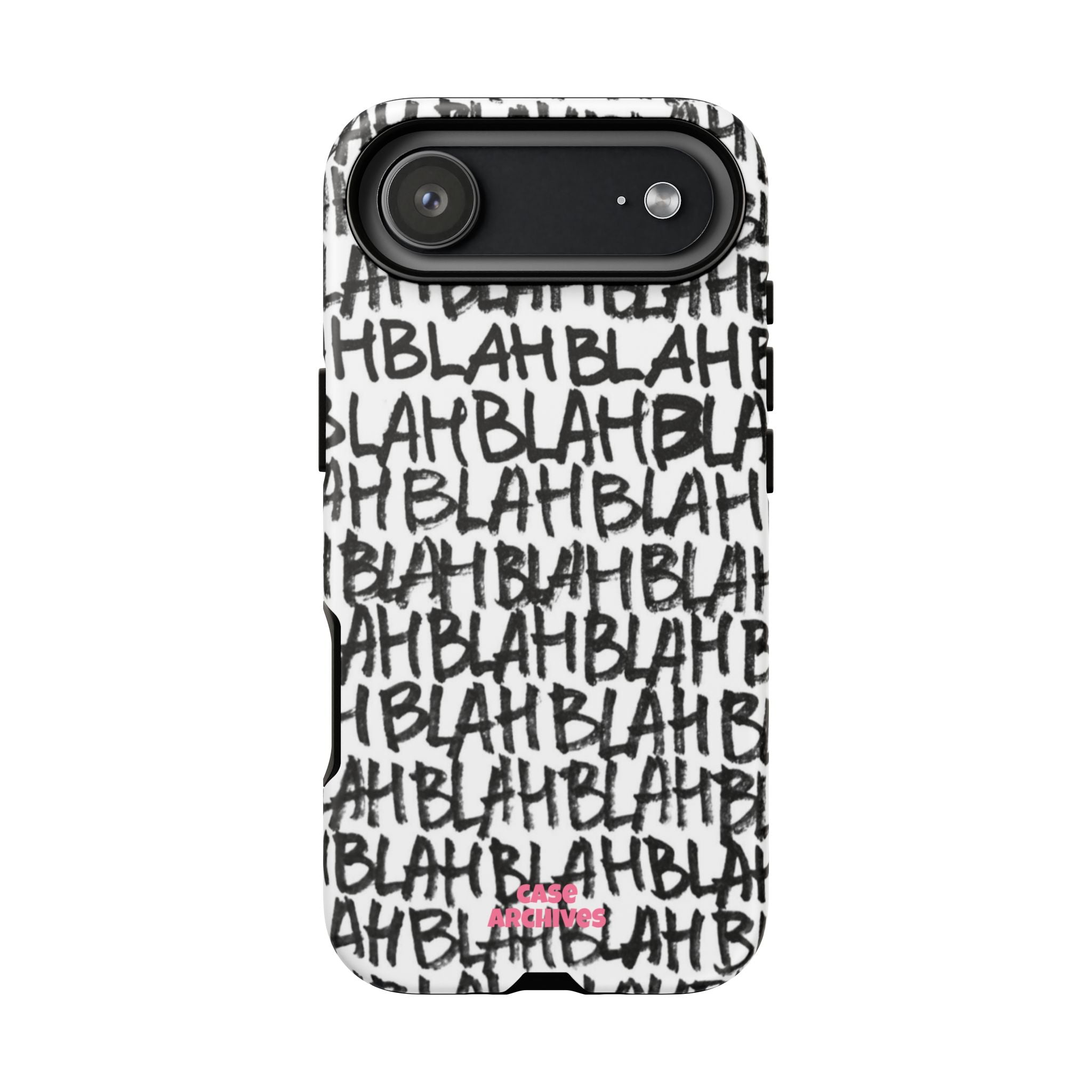 Phone Case — 'BLAH BLAH' Graffiti Text Protective Tough Case