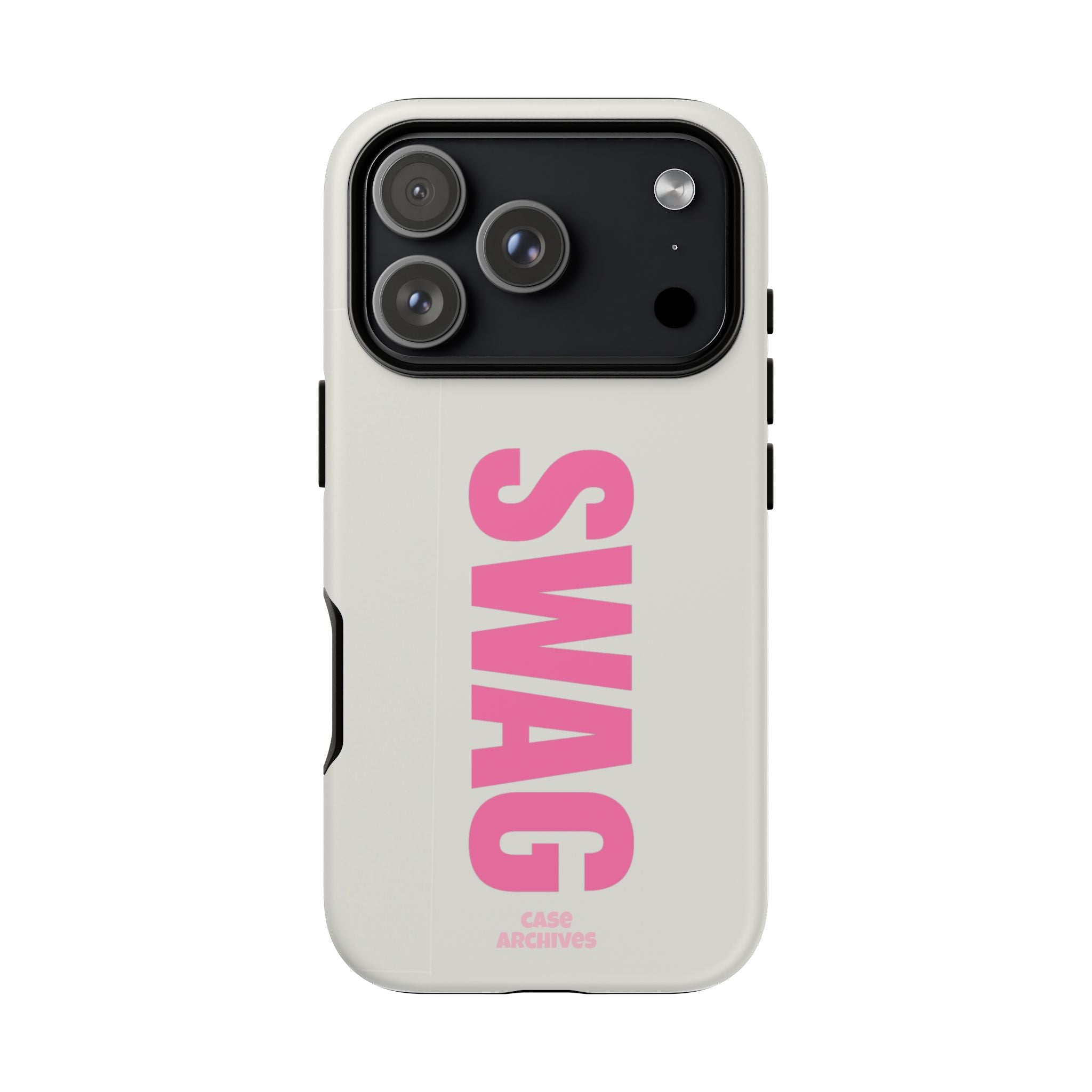 SWAG Phone Case — Bold Pink Vertical Text Tough Case