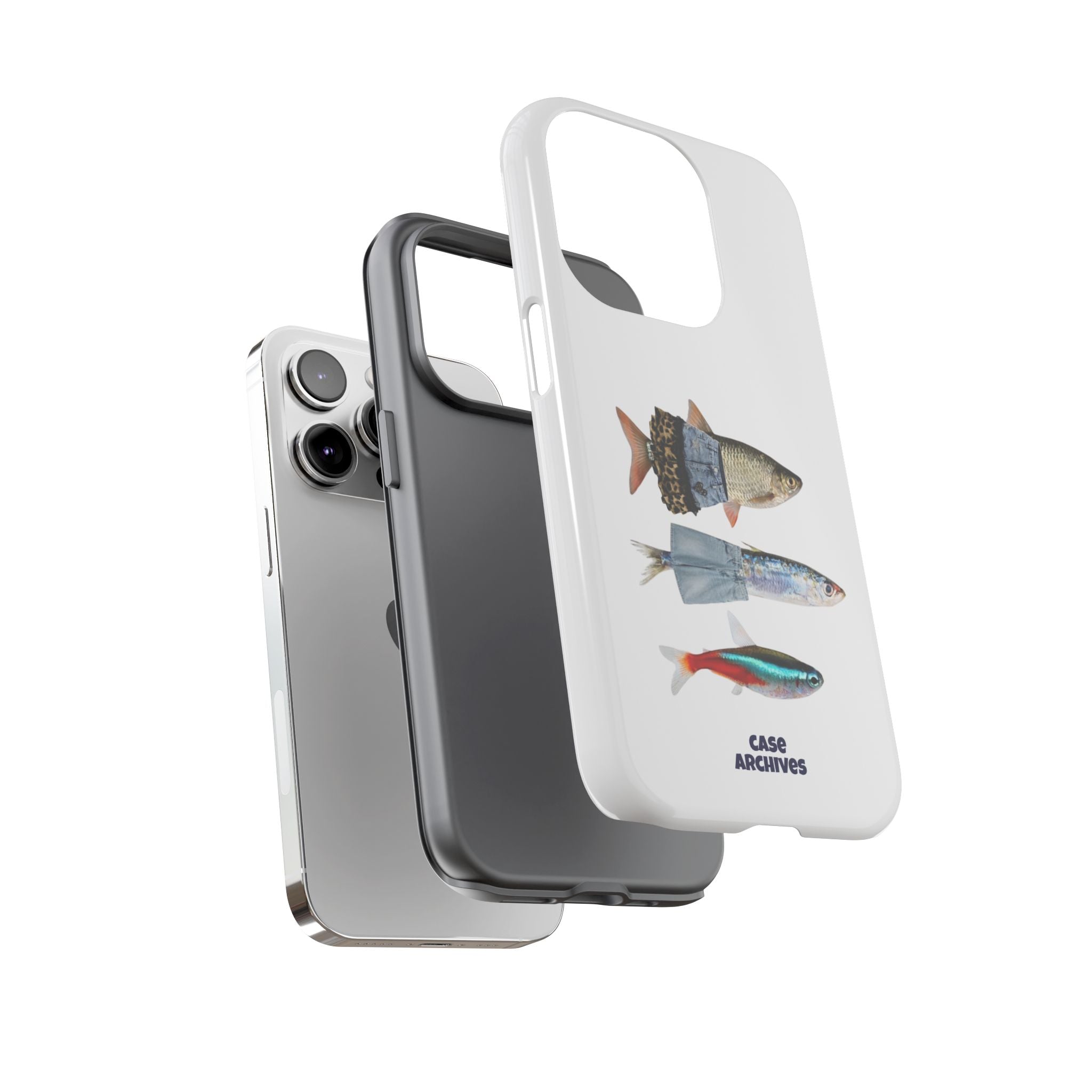 Fish Trio Phone Case — 'Case Archives' Protective iPhone Cover