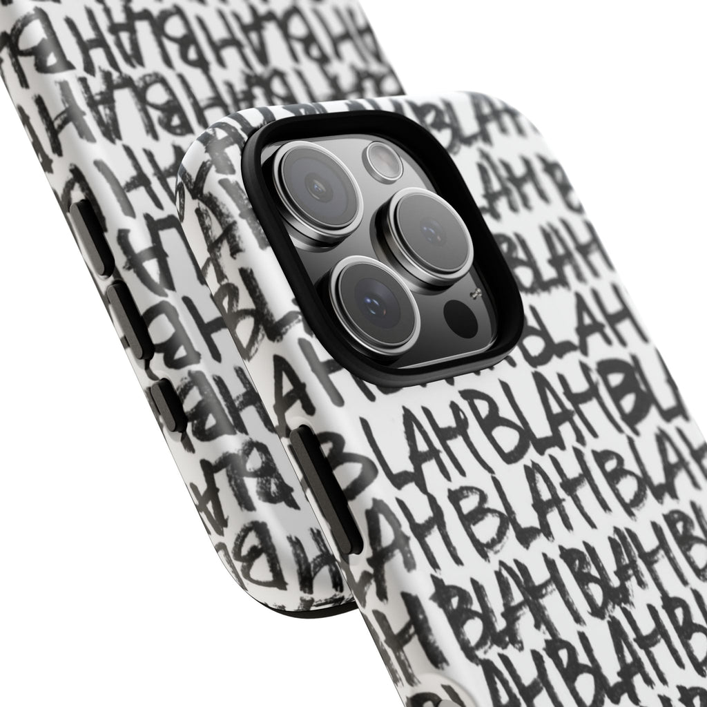 Phone Case — 'BLAH BLAH' Graffiti Text Protective Tough Case