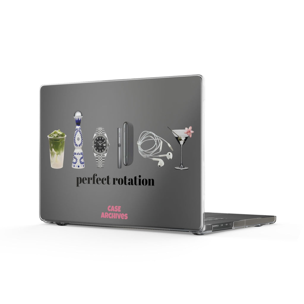 Clear MacBook Case — "Perfect Rotation" Cocktail & Accessories Design