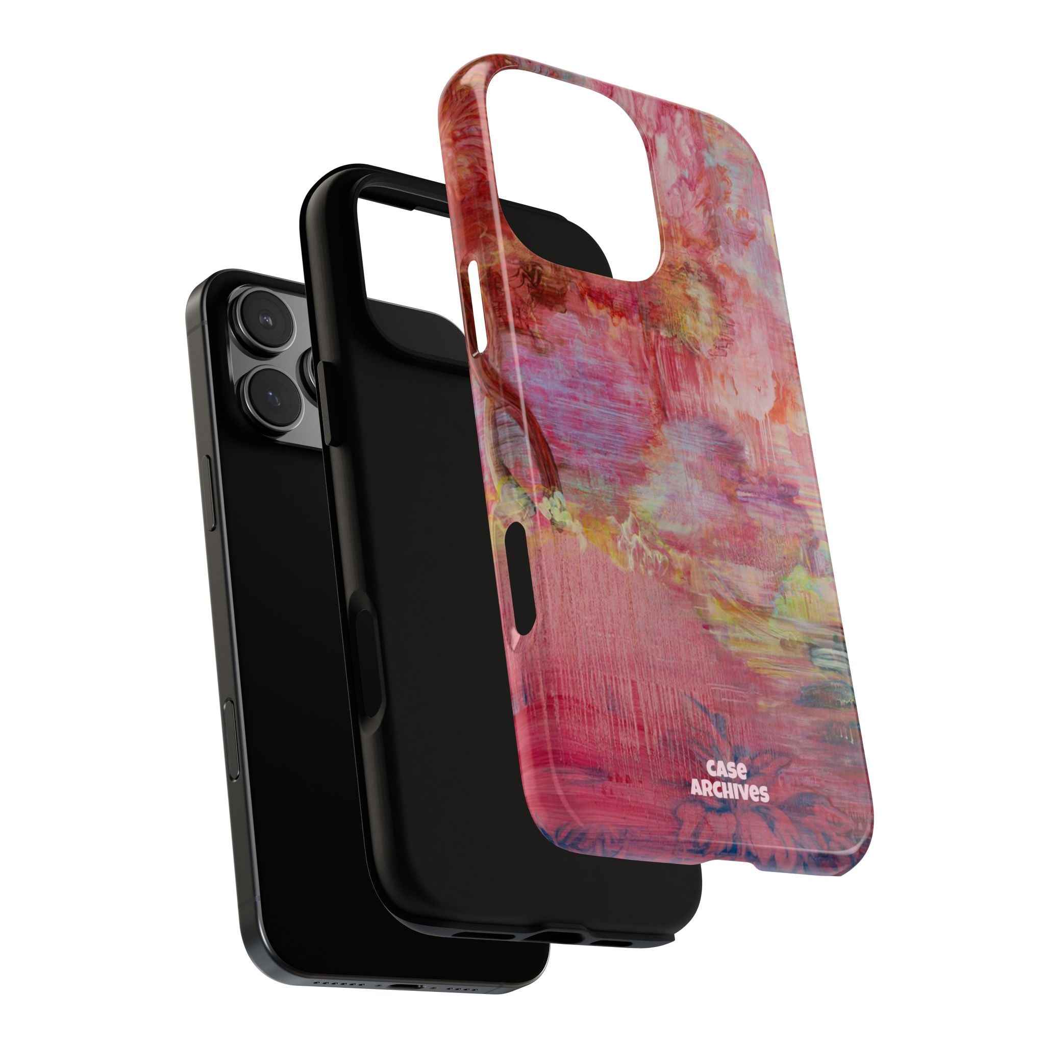 Floral Pink Abstract Phone Case — Tough Durable iPhone Cover