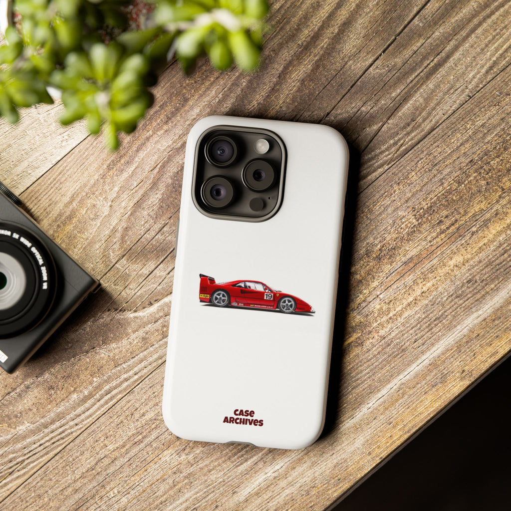 Phone Case — Red Vintage Race Car Design (Case Archives)