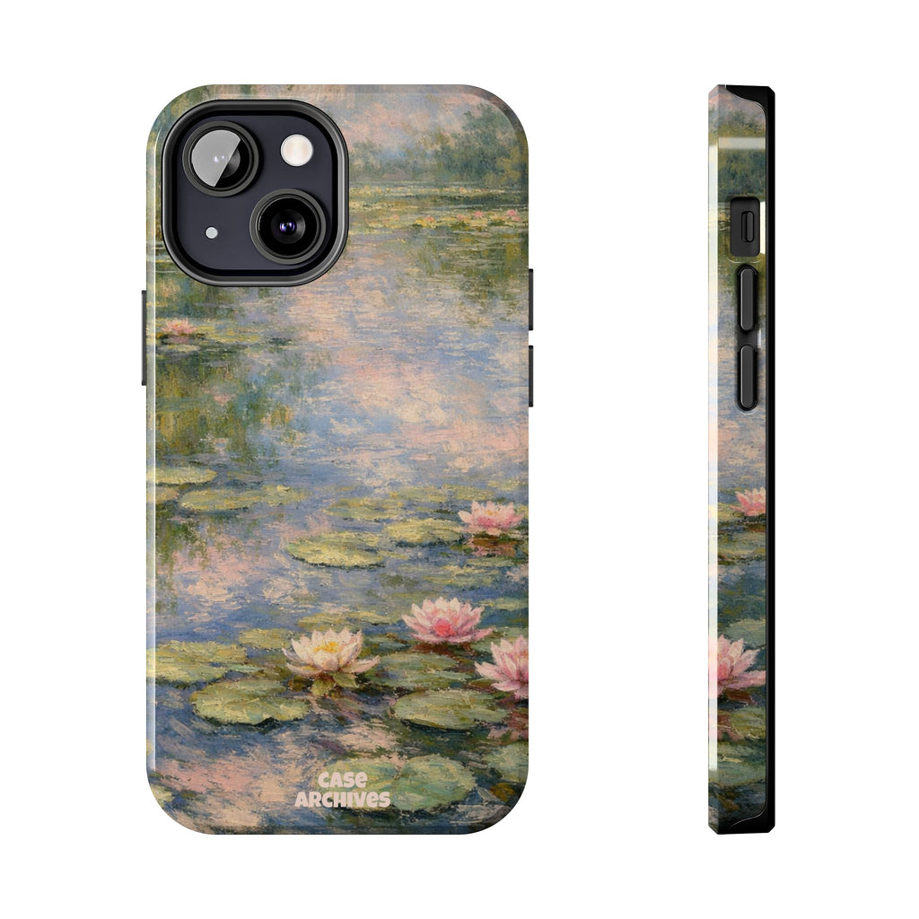 Water Lily Tough Phone Case — Monet-Inspired Floral Protective Phone Cover