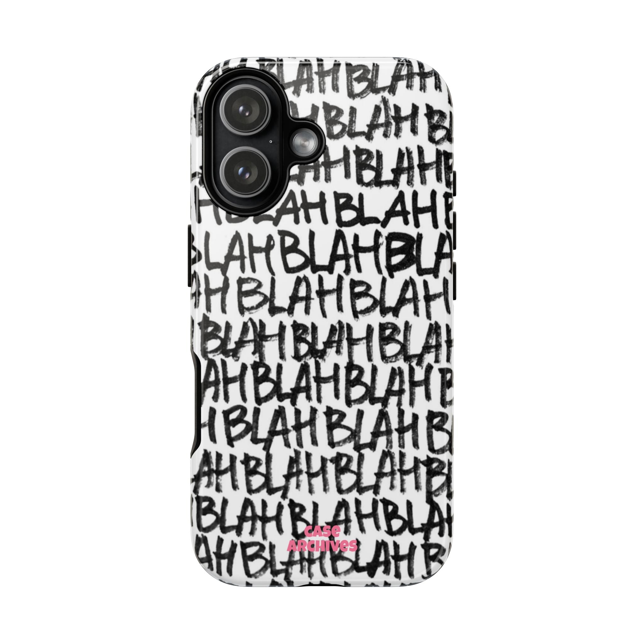 Phone Case — 'BLAH BLAH' Graffiti Text Protective Tough Case