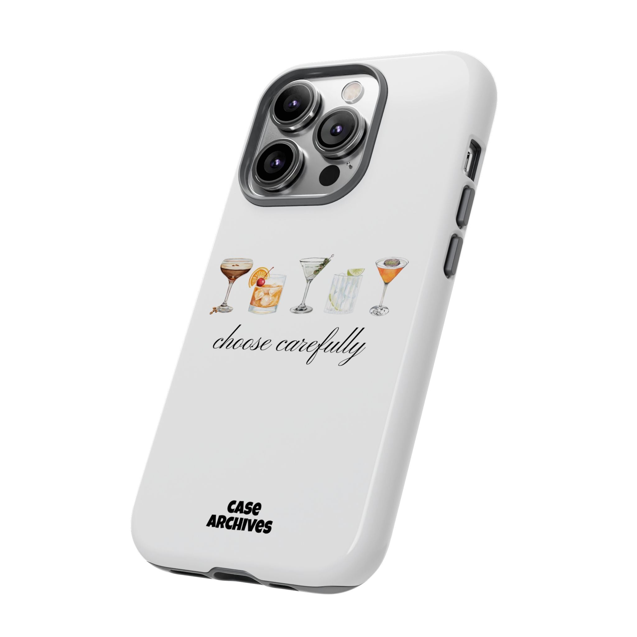 Choose Carefully cocktail illustrations Tough Case | phone cover, bar drink design