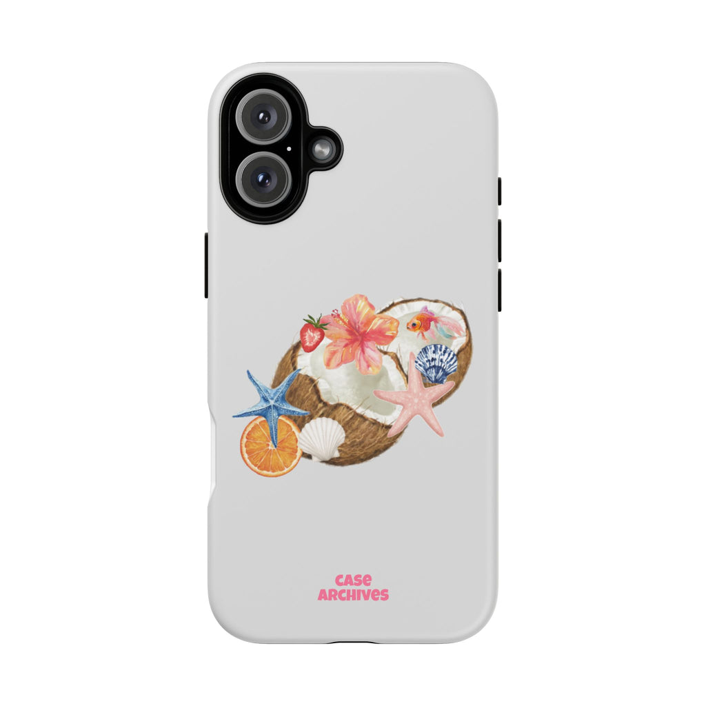 Beach Shells Tough Phone Case — Tropical Starfish & Hibiscus Design