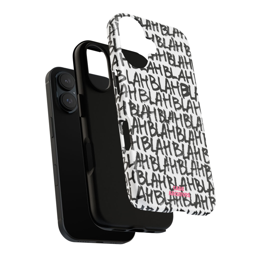 Phone Case — 'BLAH BLAH' Graffiti Text Protective Tough Case