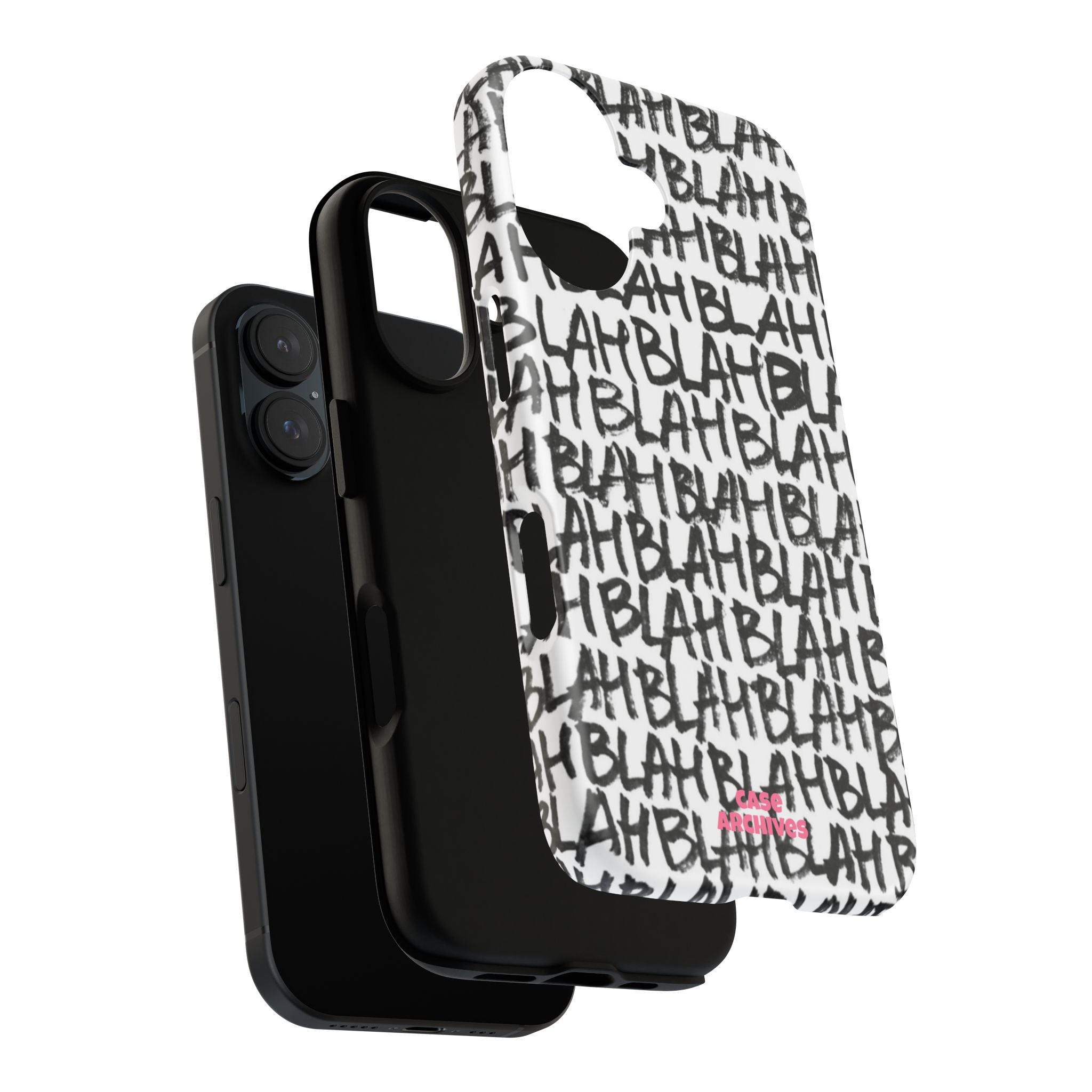 Phone Case — 'BLAH BLAH' Graffiti Text Protective Tough Case
