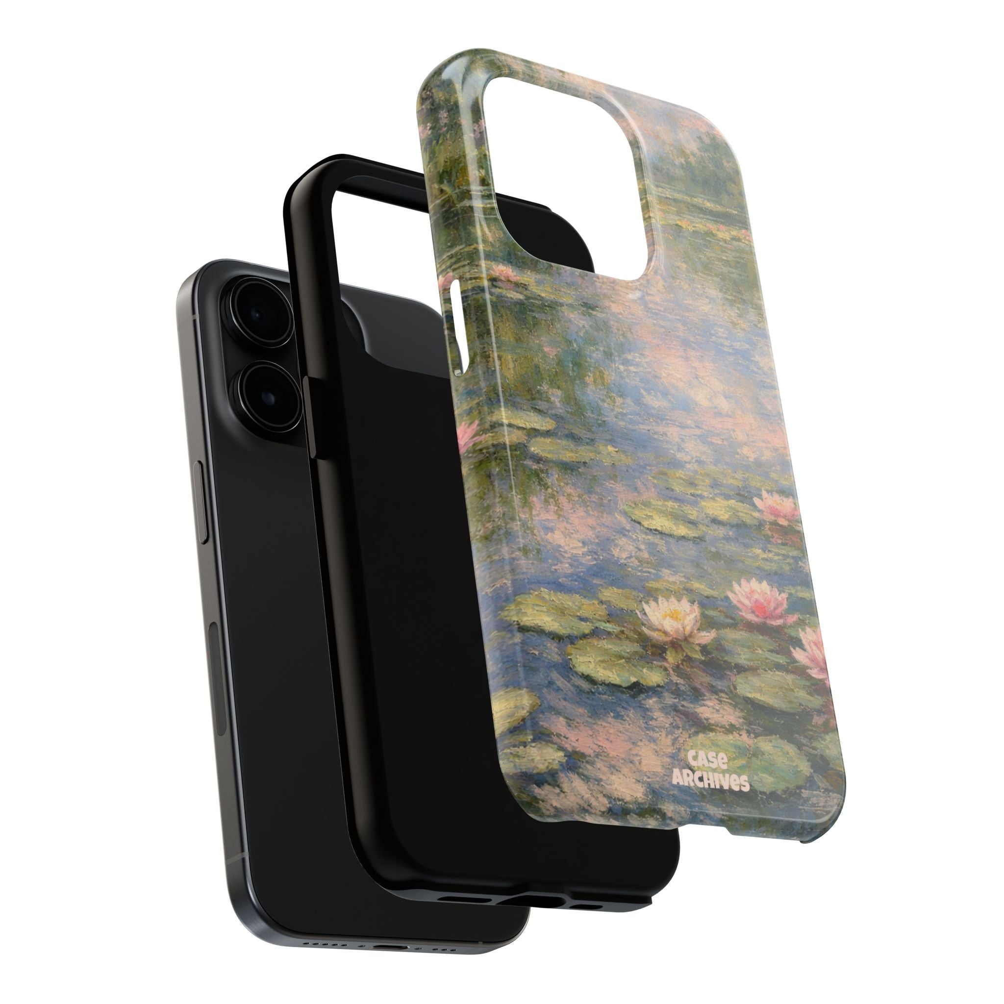 Water Lily Tough Phone Case — Monet-Inspired Floral Protective Phone Cover