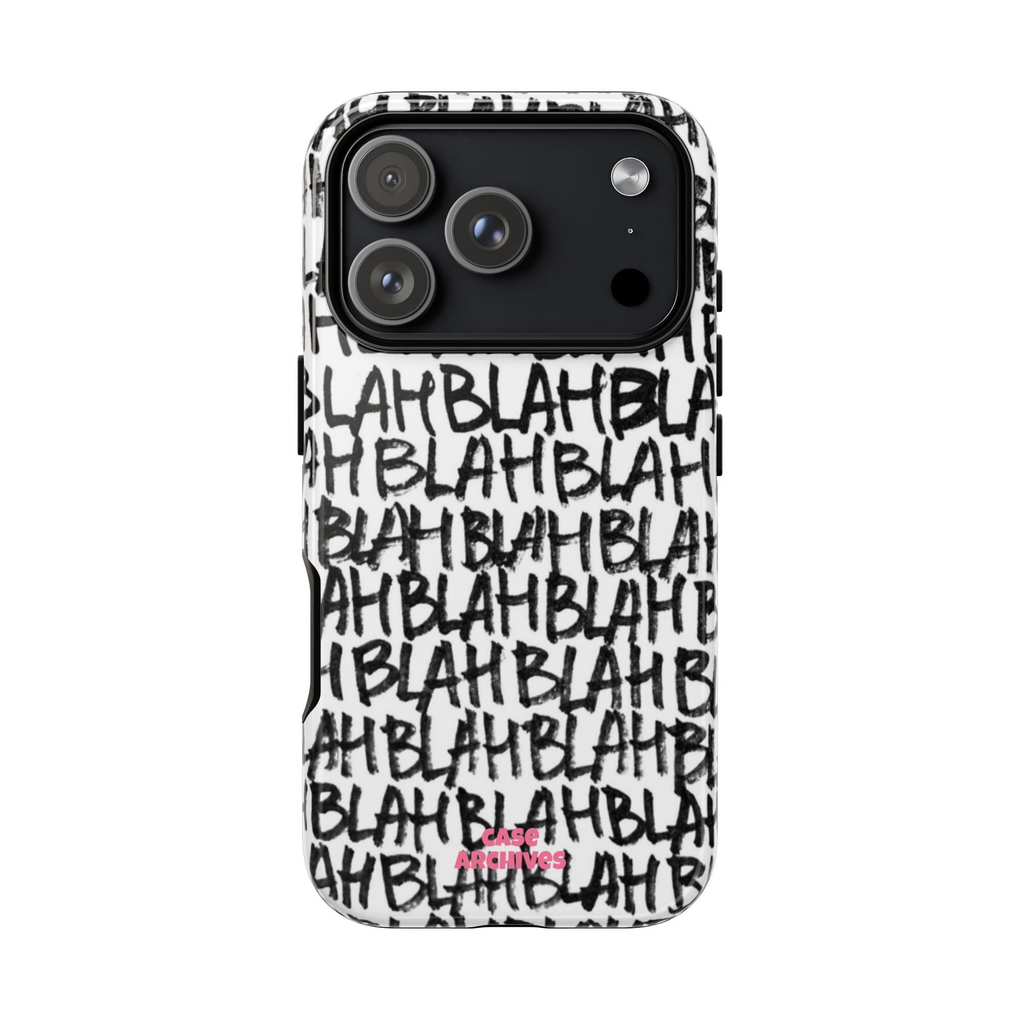 Phone Case — 'BLAH BLAH' Graffiti Text Protective Tough Case