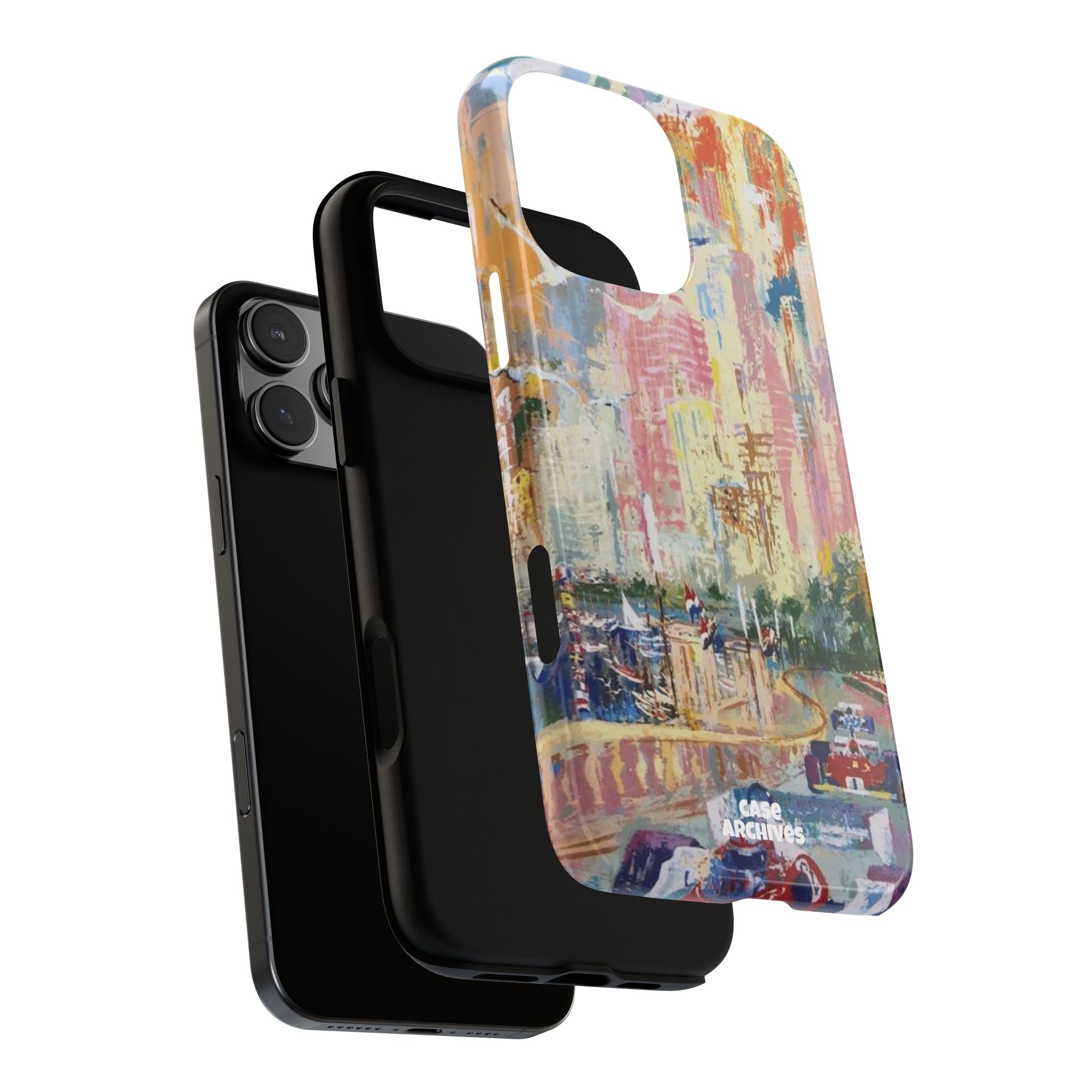 Racing Cityscape Phone Case — Vintage Grand Prix Art Protective Cover