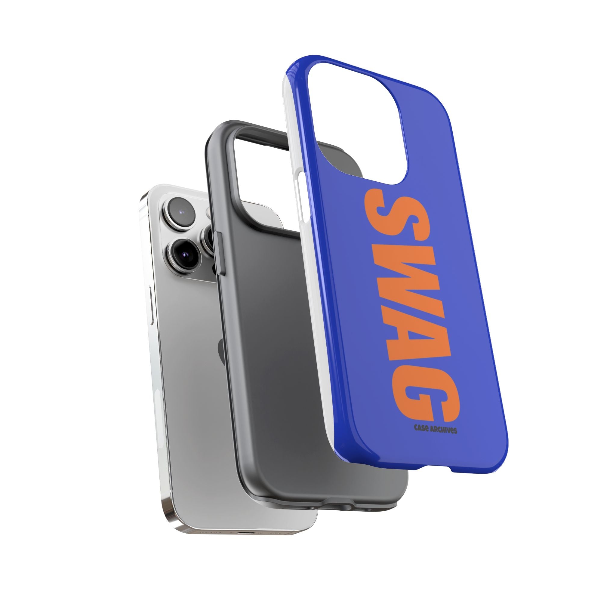 SWAG phone case | Tough Cases blue orange typography