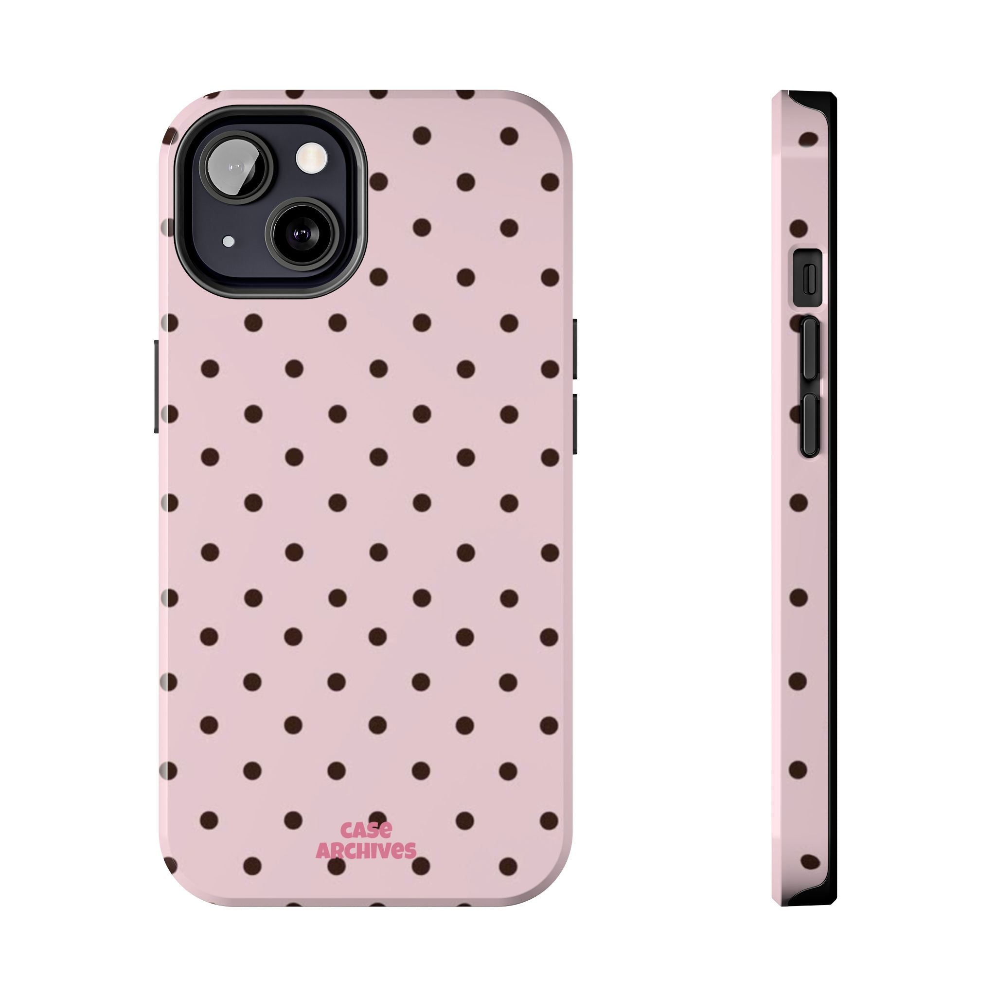 Pink polka dot Tough Phone Case – Slim Protective iPhone Cover
