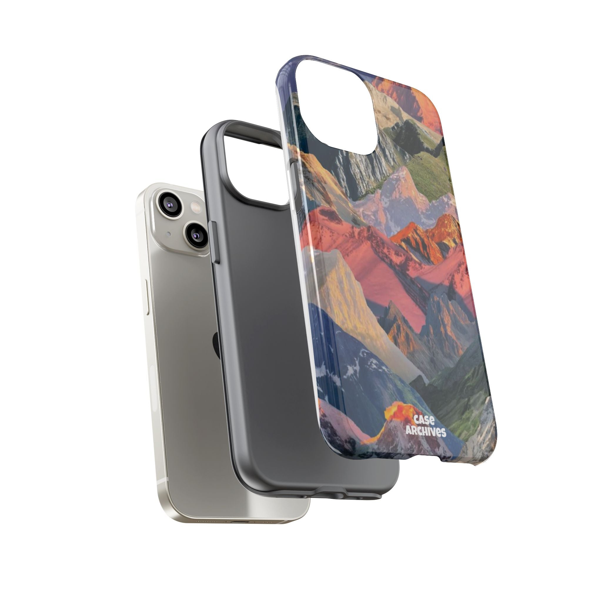 Tough Cases Colorful Mountain Landscape Phone Case — Durable Protective iPhone Cover