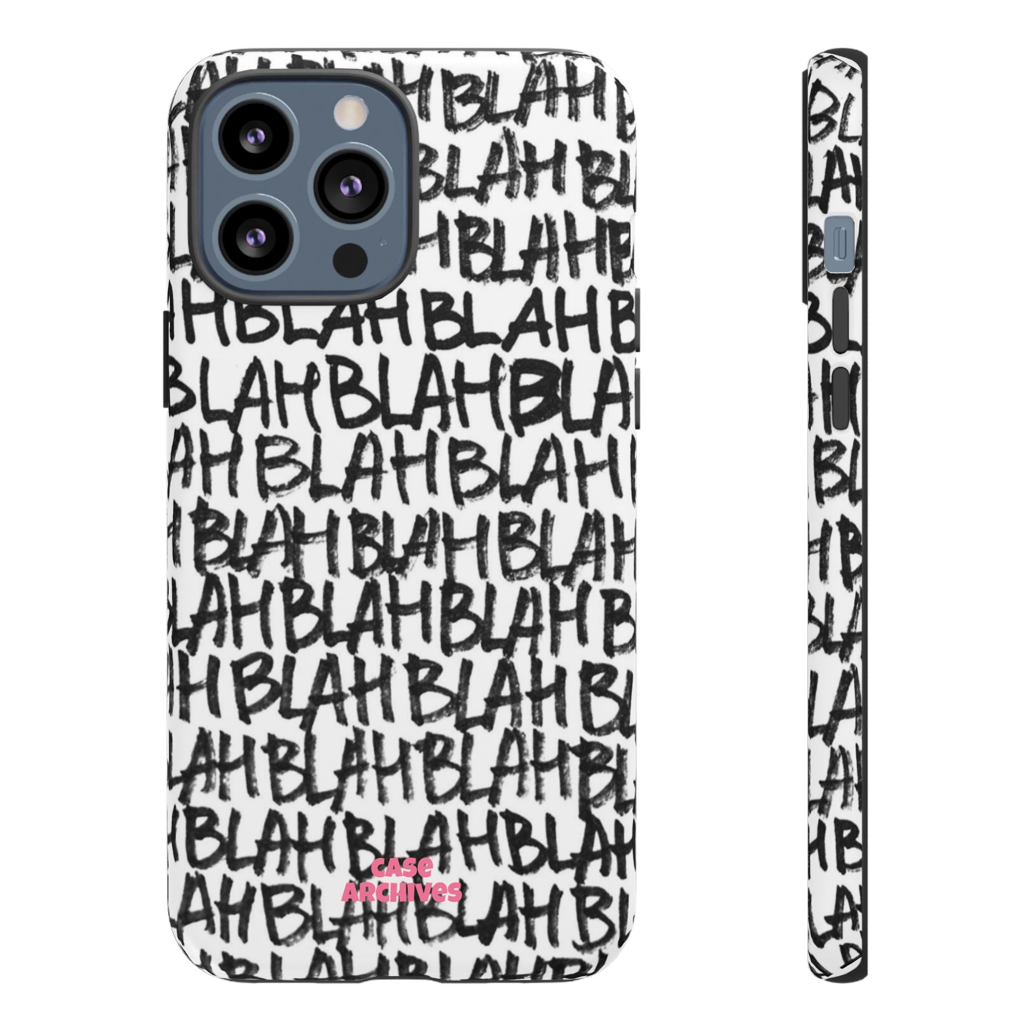 Phone Case — 'BLAH BLAH' Graffiti Text Protective Tough Case