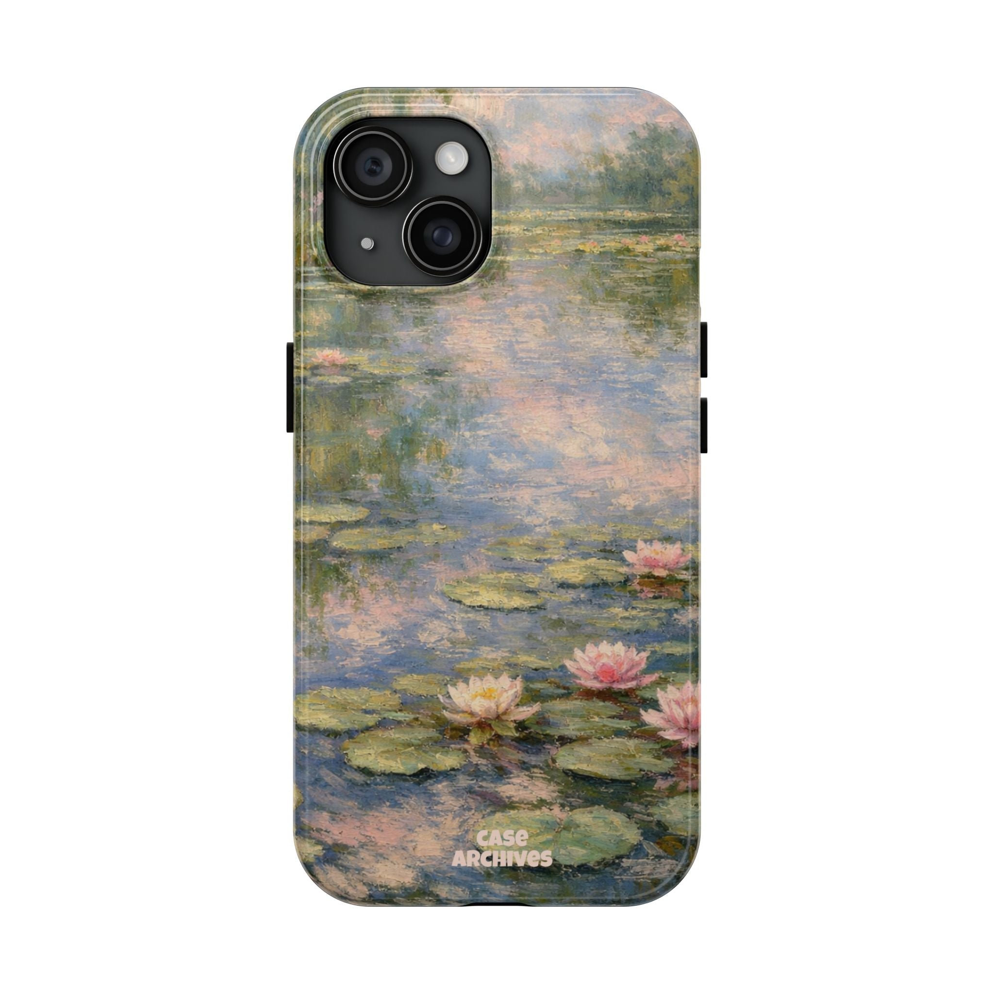 Water Lily Tough Phone Case — Monet-Inspired Floral Protective Phone Cover