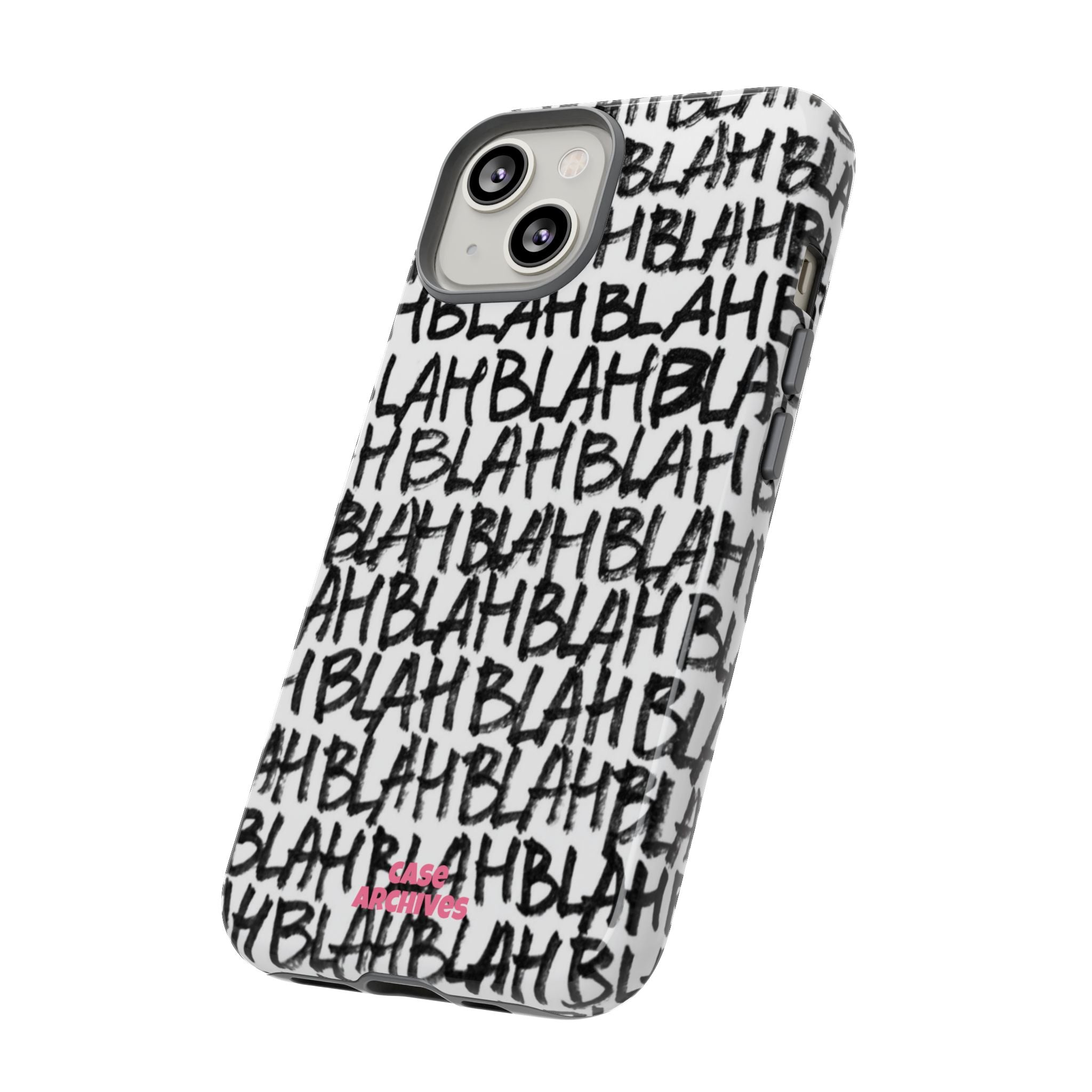 Phone Case — 'BLAH BLAH' Graffiti Text Protective Tough Case