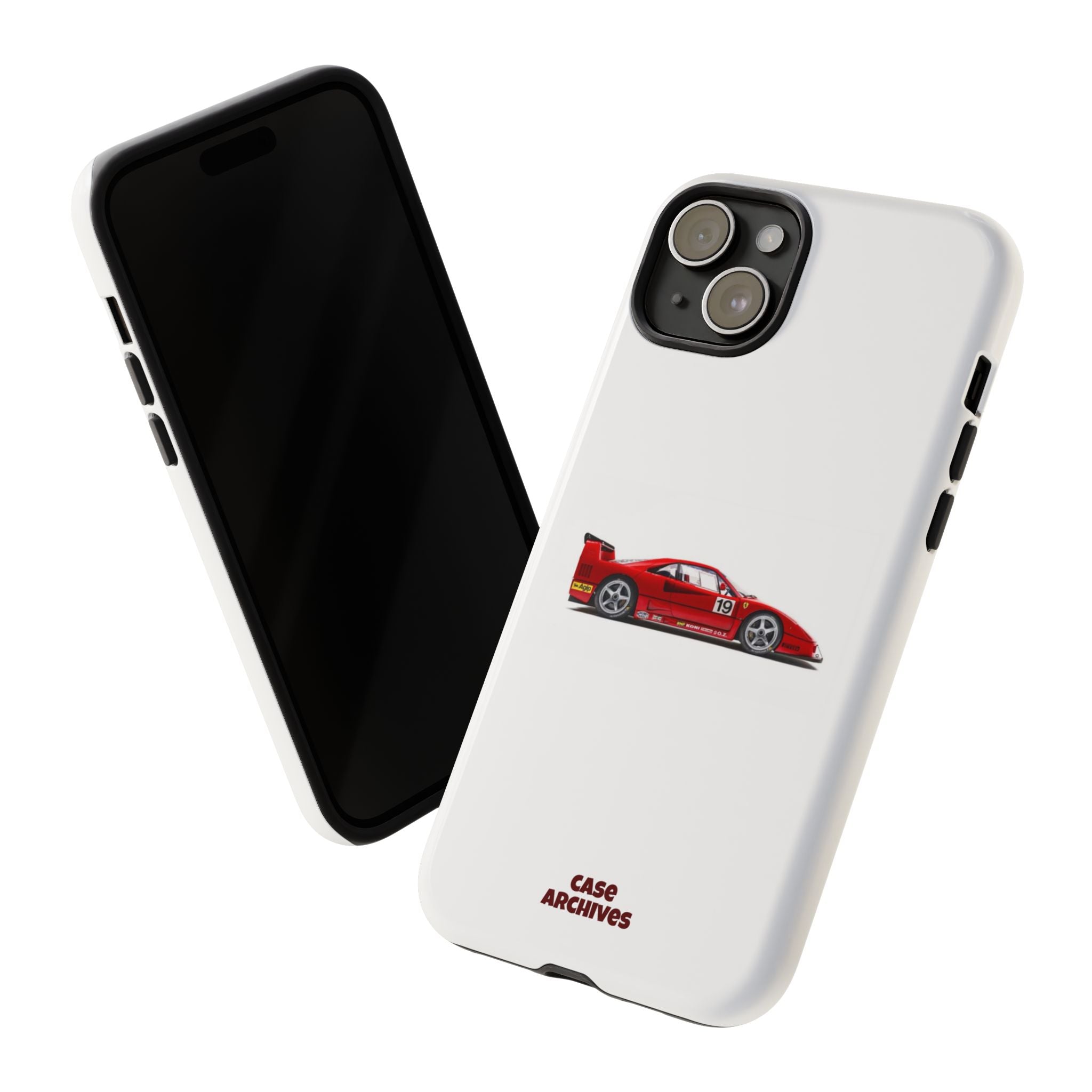 Phone Case — Red Vintage Race Car Design (Case Archives)