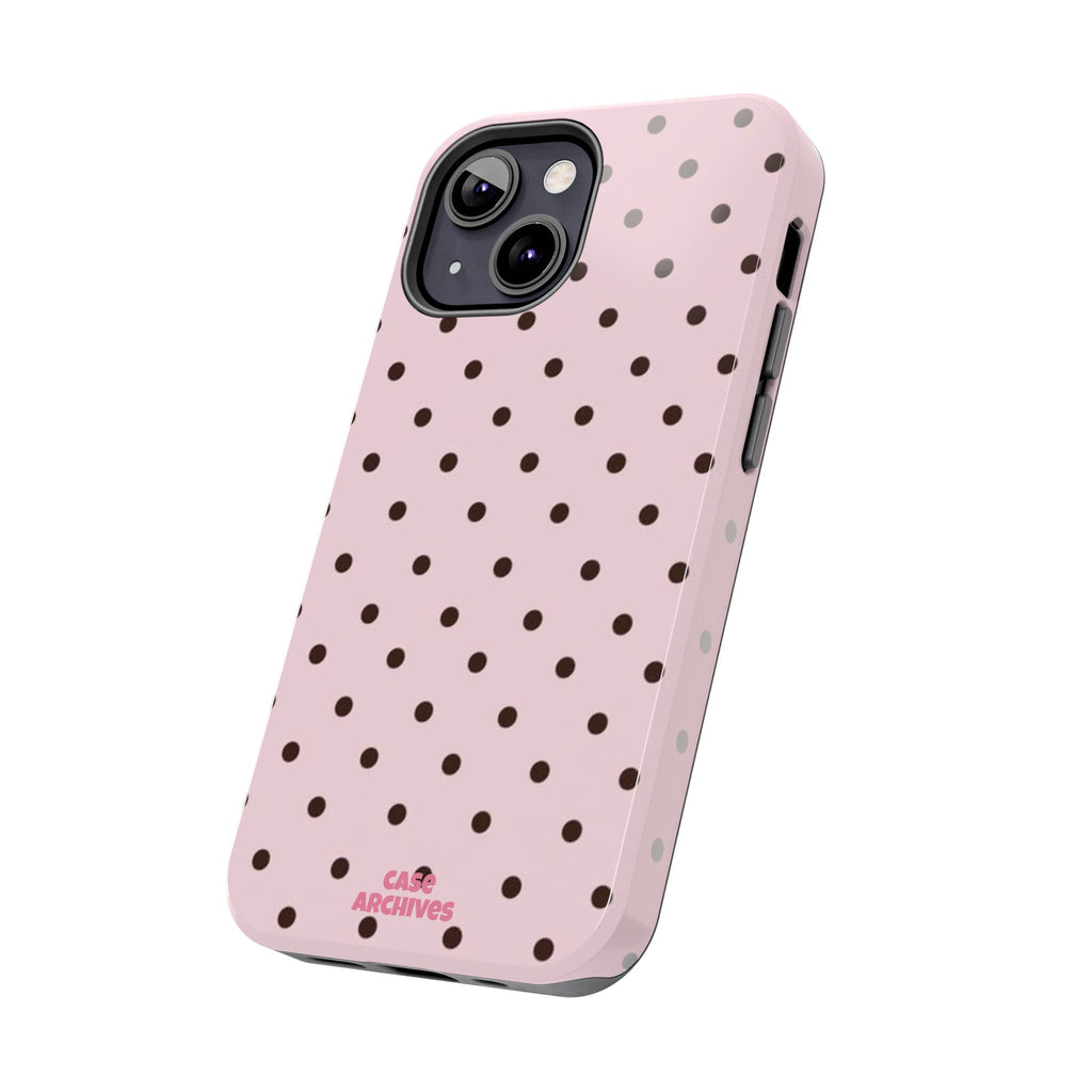 Pink polka dot Tough Phone Case – Slim Protective iPhone Cover