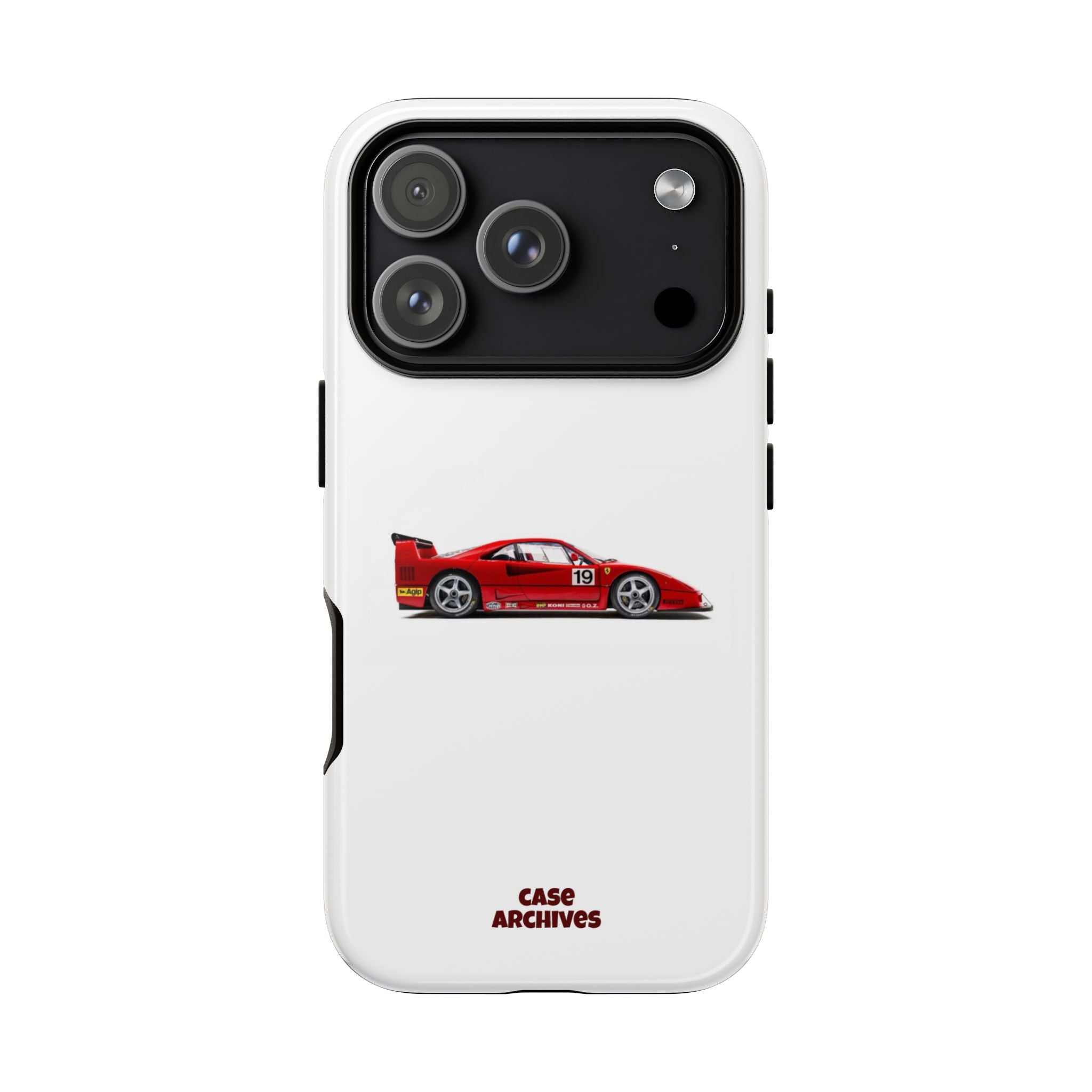 Phone Case — Red Vintage Race Car Design (Case Archives)
