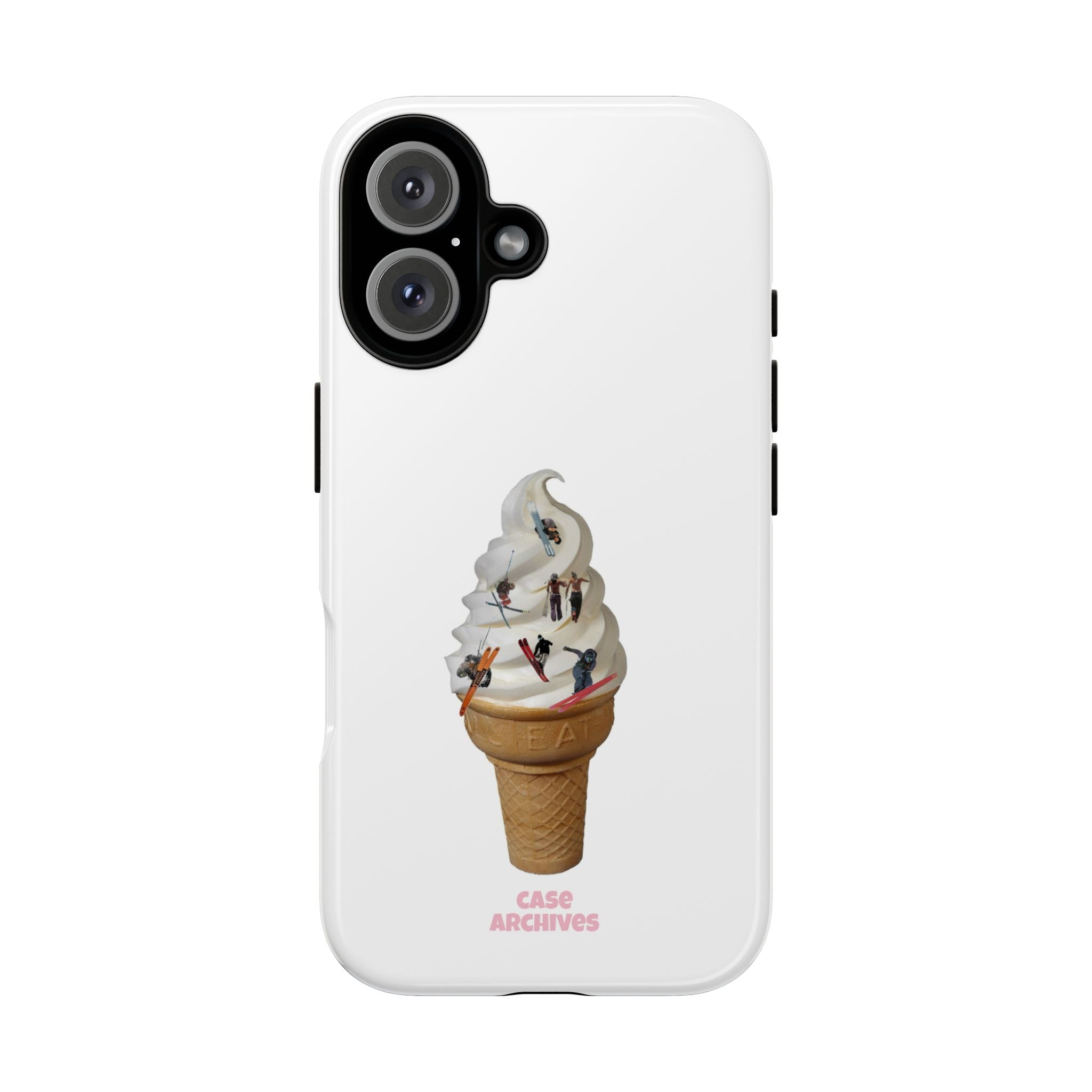 Ice Cream Cone x ski sleds  Phone Case — 'Case Archives' Soft-Serve Graphic Protective Cover