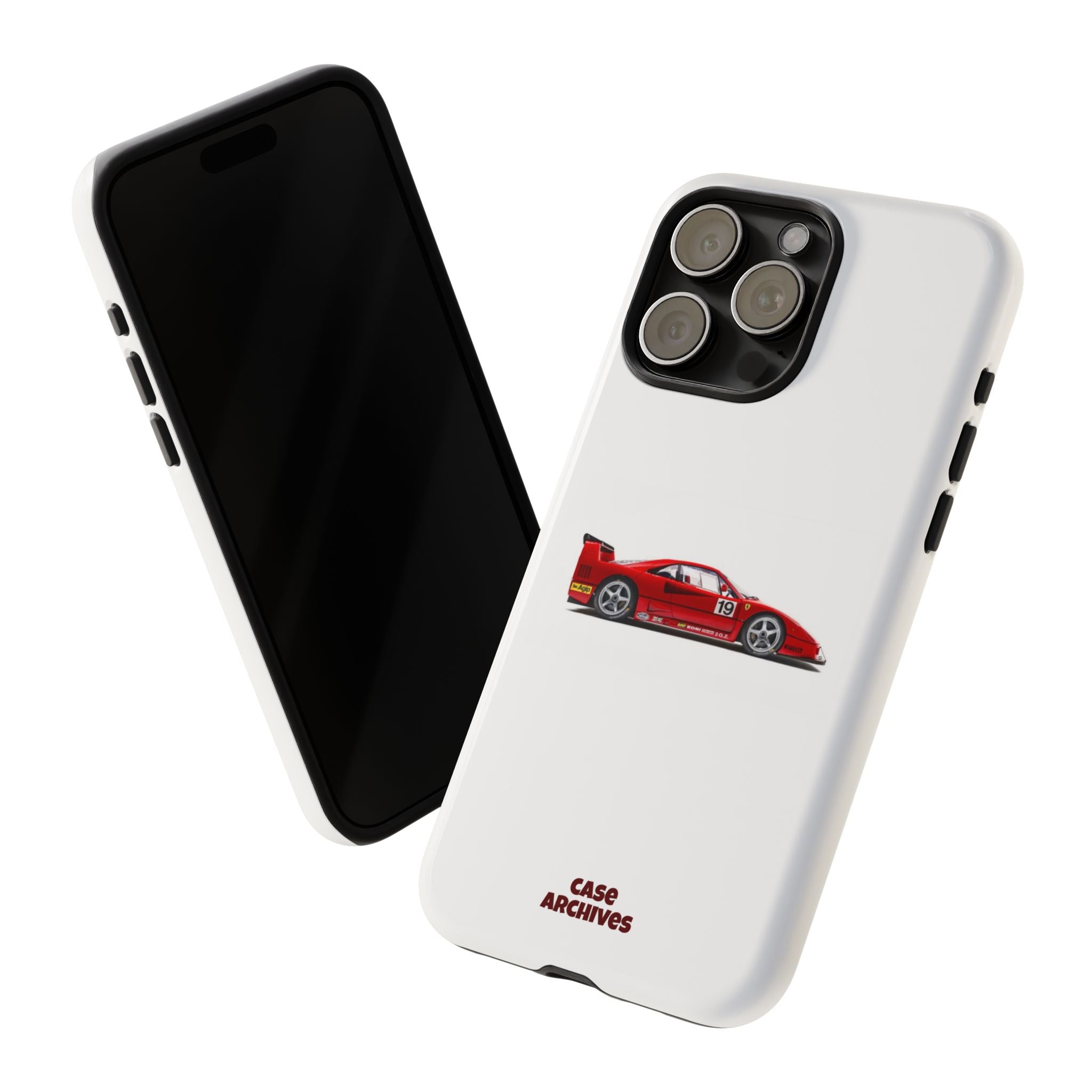 Phone Case — Red Vintage Race Car Design (Case Archives)
