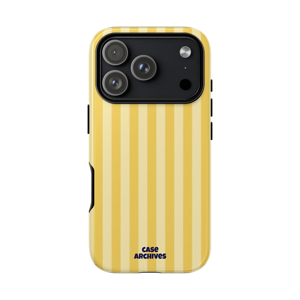 Yellow Striped Tough Phone Case – Durable Protective Cover (Case Archives)