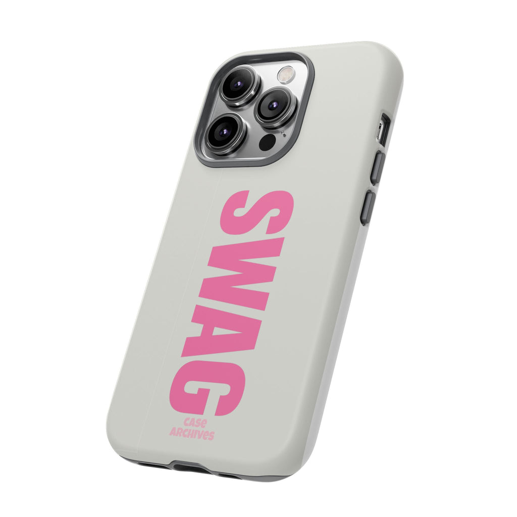 SWAG Phone Case — Bold Pink Vertical Text Tough Case