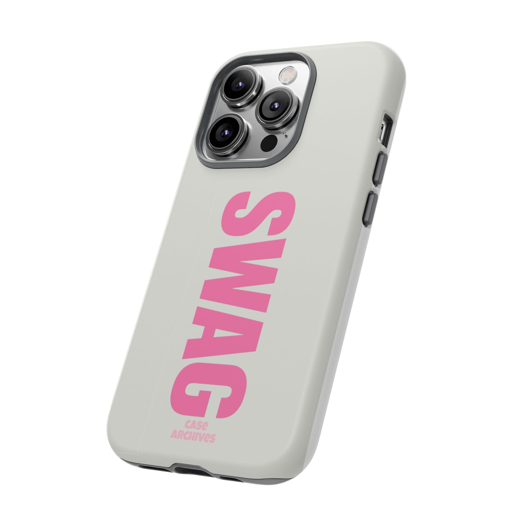 SWAG Phone Case — Bold Pink Vertical Text Tough Case