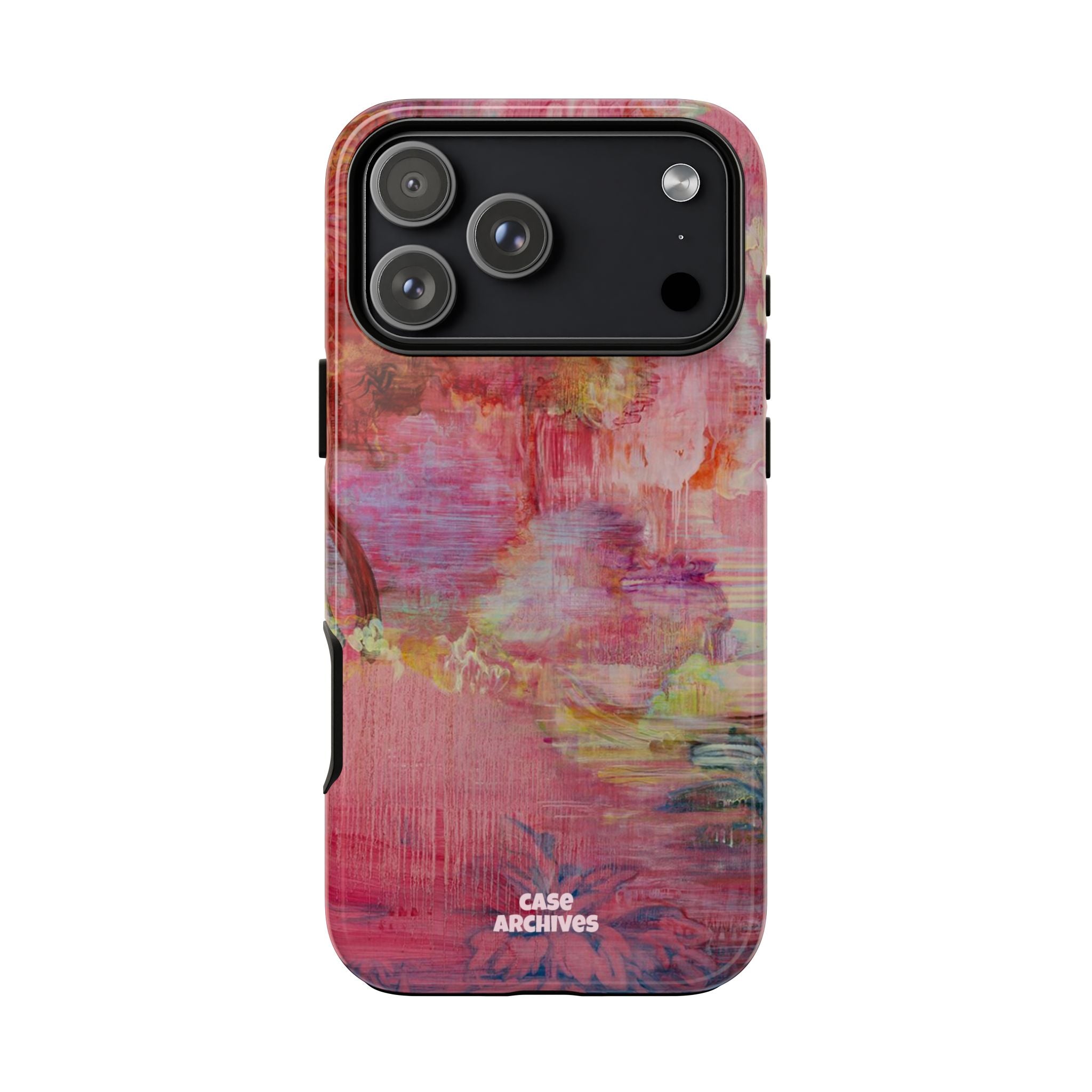 Floral Pink Abstract Phone Case — Tough Durable iPhone Cover