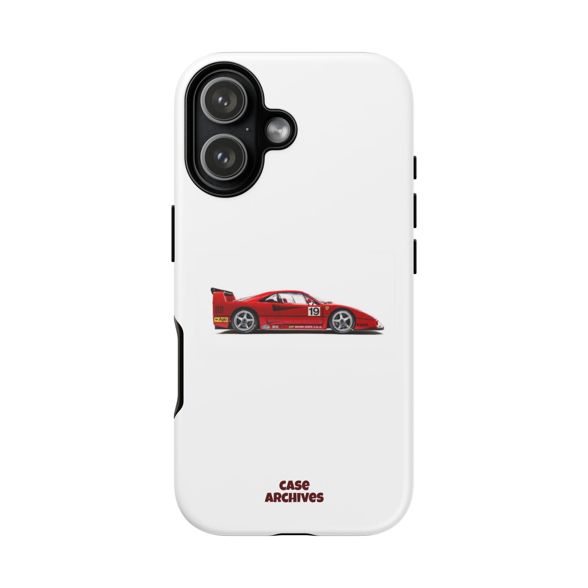 Phone Case — Red Vintage Race Car Design (Case Archives)