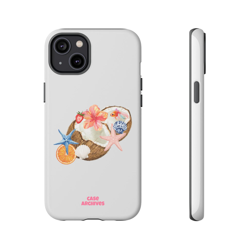 Beach Shells Tough Phone Case — Tropical Starfish & Hibiscus Design