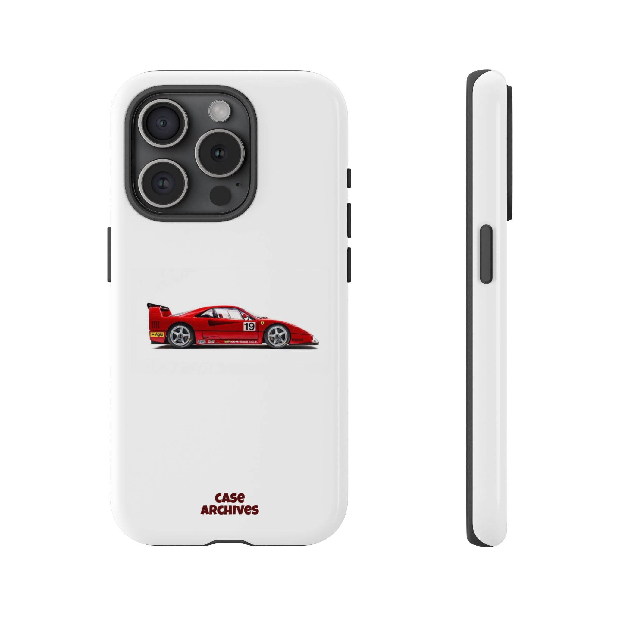 Phone Case — Red Vintage Race Car Design (Case Archives)