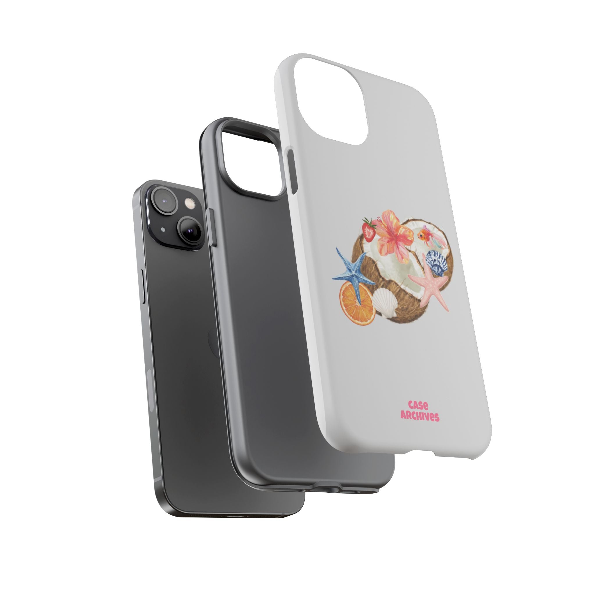 Beach Shells Tough Phone Case — Tropical Starfish & Hibiscus Design