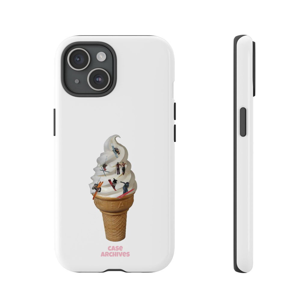 Ice Cream Cone x ski sleds  Phone Case — 'Case Archives' Soft-Serve Graphic Protective Cover